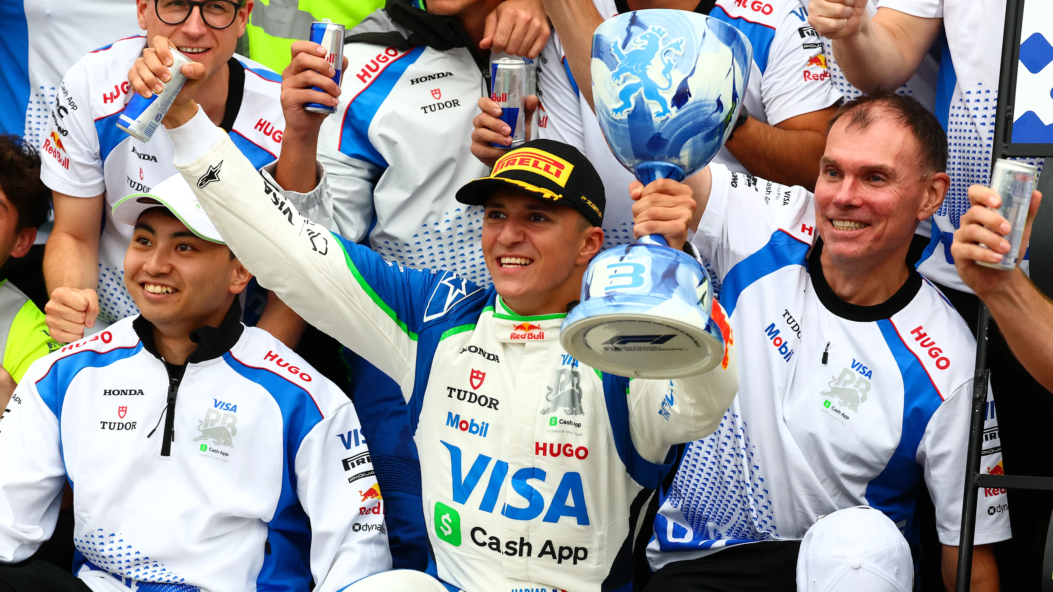 ZANDVOORT, NETHERLANDS - AUGUST 31: Third placed Isack Hadjar of France and Visa Cash App Racing