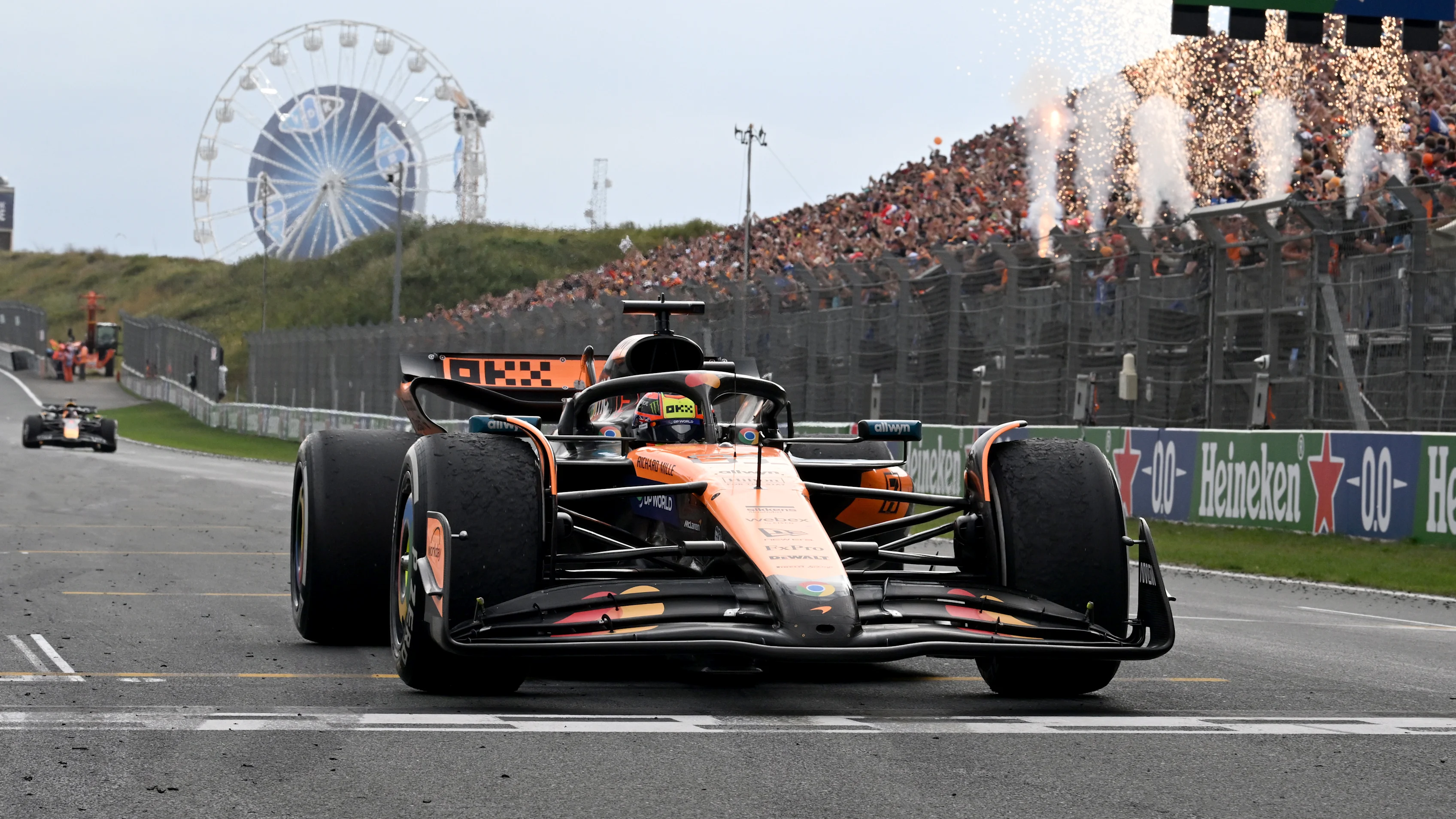 ZANDVOORT, NETHERLANDS - AUGUST 31: Race winner Oscar Piastri of Australia driving the (81) McLaren
