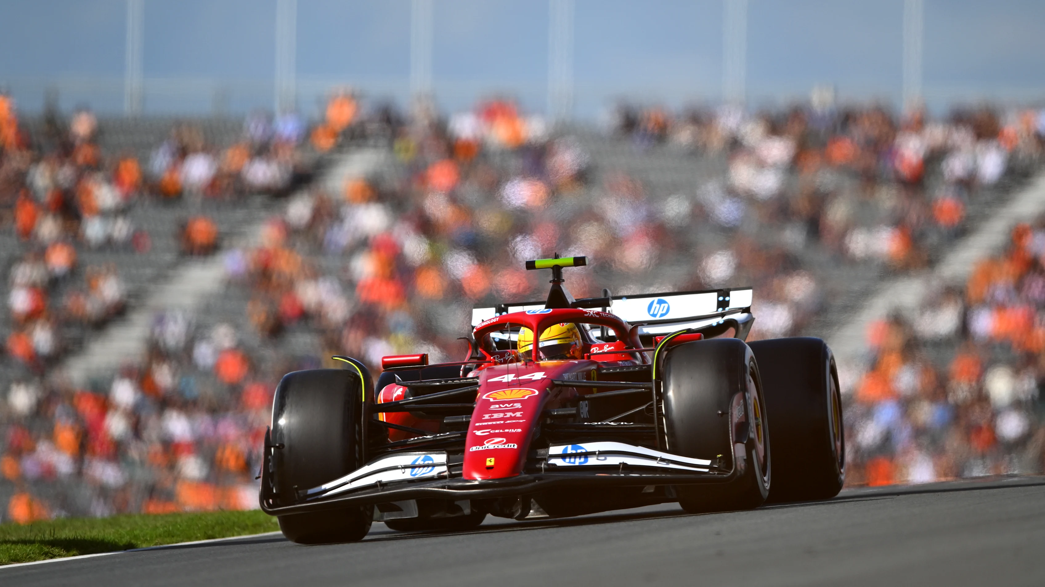 ZANDVOORT, NETHERLANDS - AUGUST 30: Lewis Hamilton of Great Britain driving the (44) Scuderia