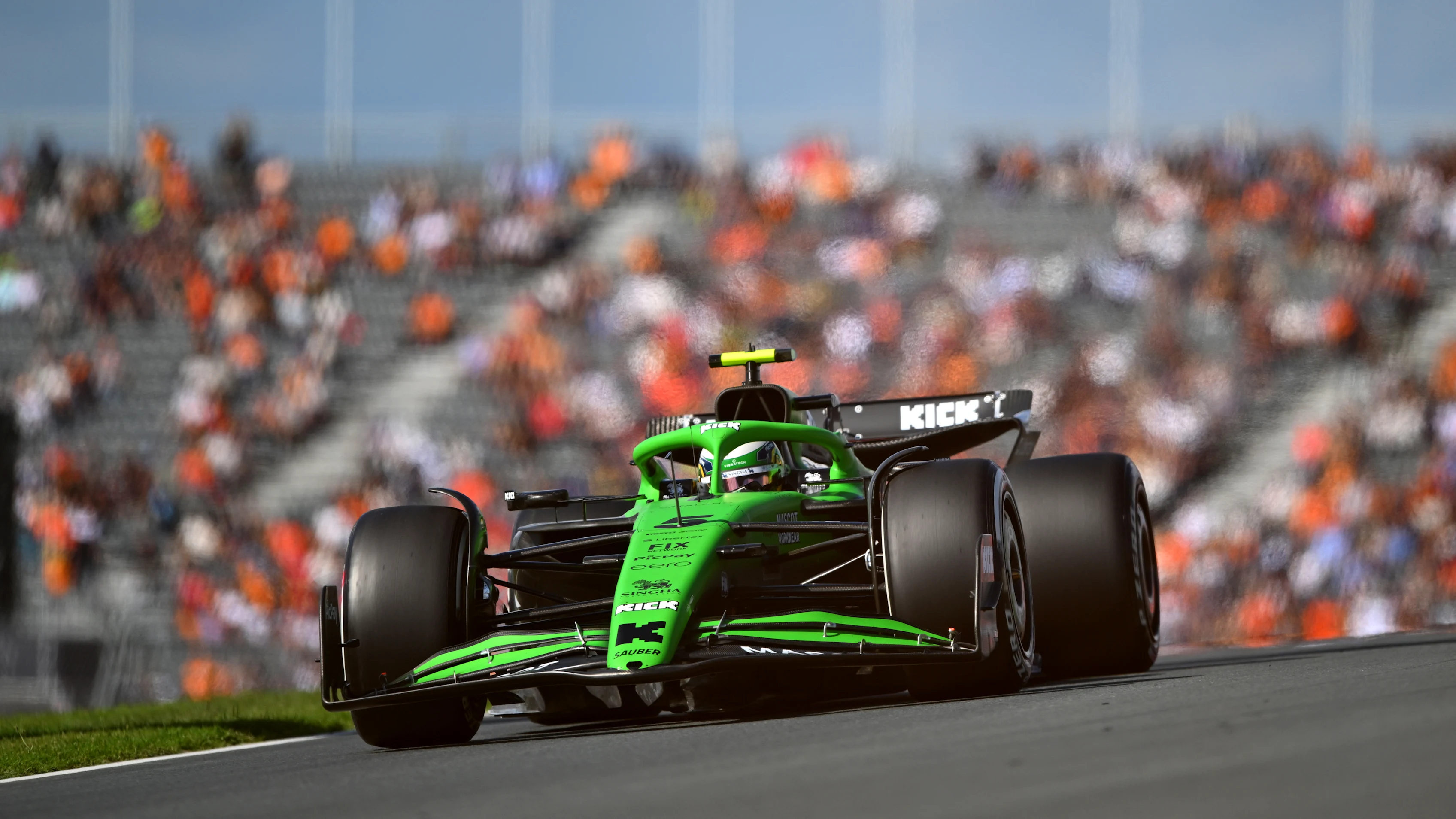 ZANDVOORT, NETHERLANDS - AUGUST 30: Gabriel Bortoleto of Brazil driving the (5) Kick Sauber C45