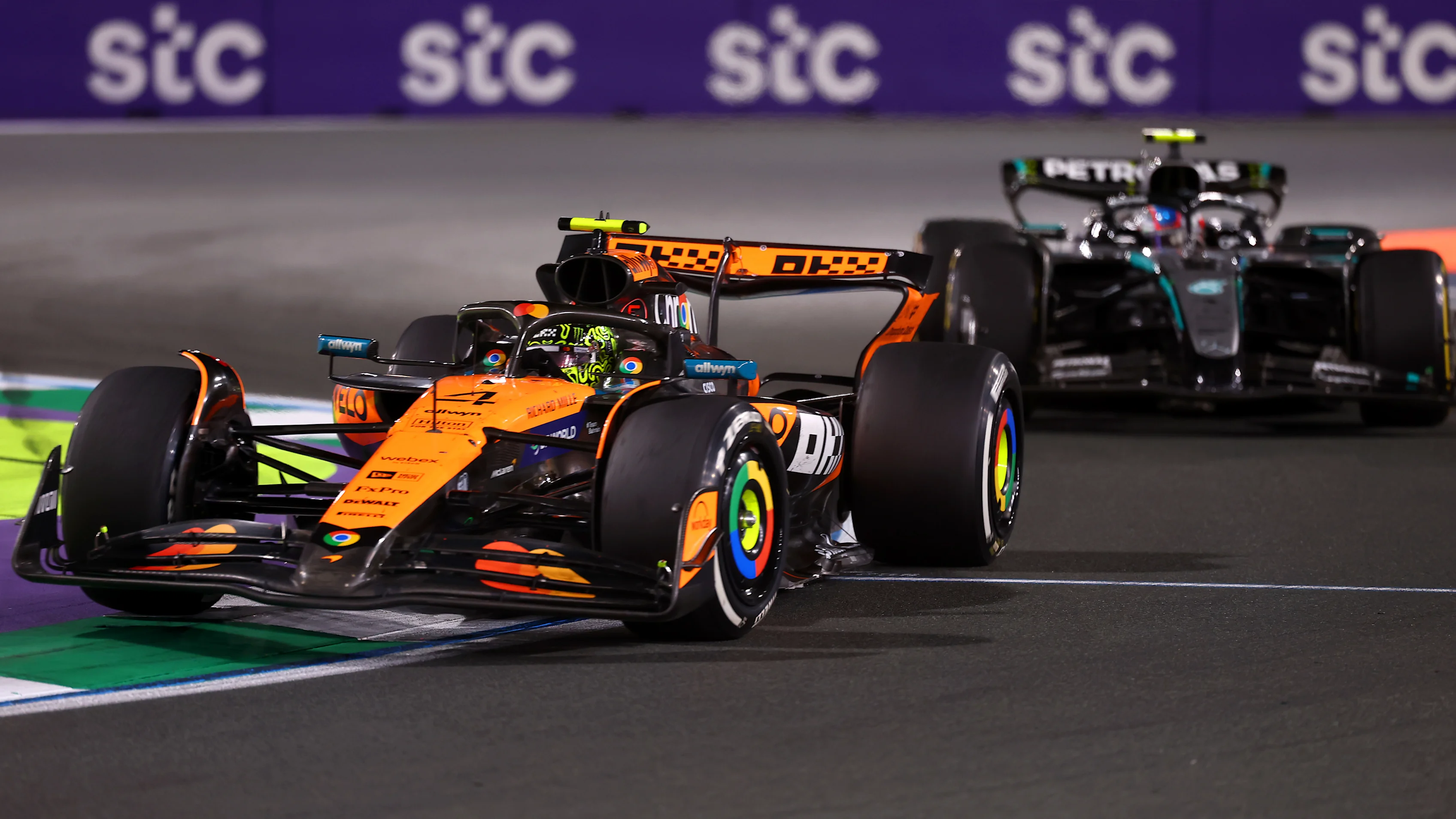 JEDDAH, SAUDI ARABIA - APRIL 20: Lando Norris of Great Britain driving the (4) McLaren MCL39