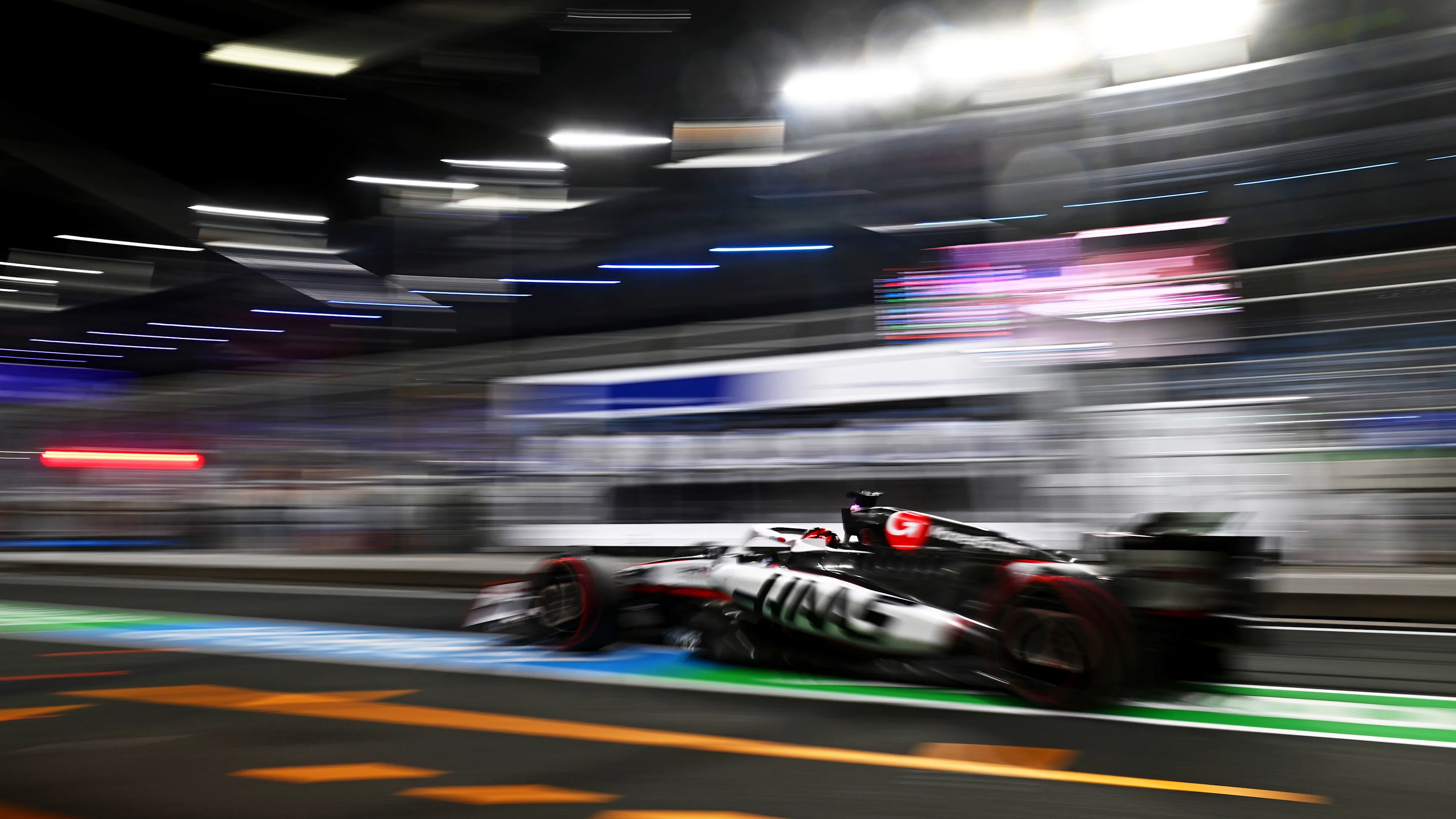JEDDAH, SAUDI ARABIA - APRIL 19: Esteban Ocon of France driving the (31) Haas F1 VF-25 Ferrari in