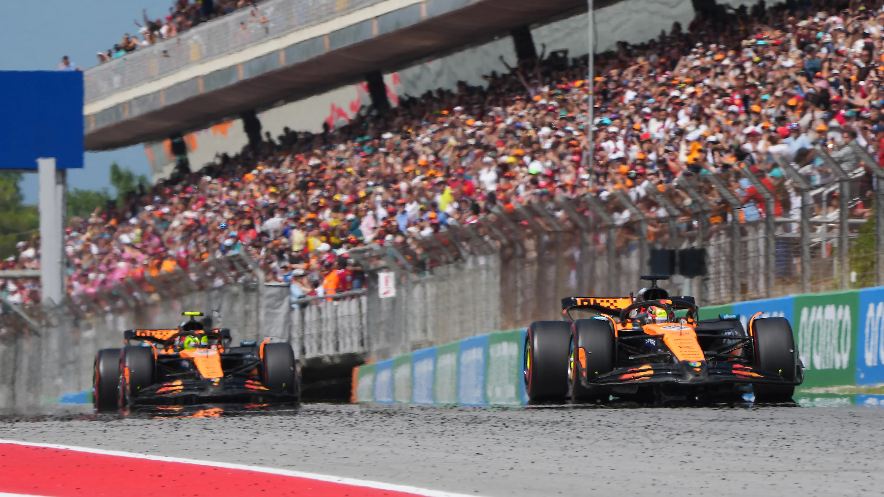 BARCELONA, SPAIN - JUNE 01: Oscar Piastri of Australia driving the (81) McLaren MCL39 Mercedes