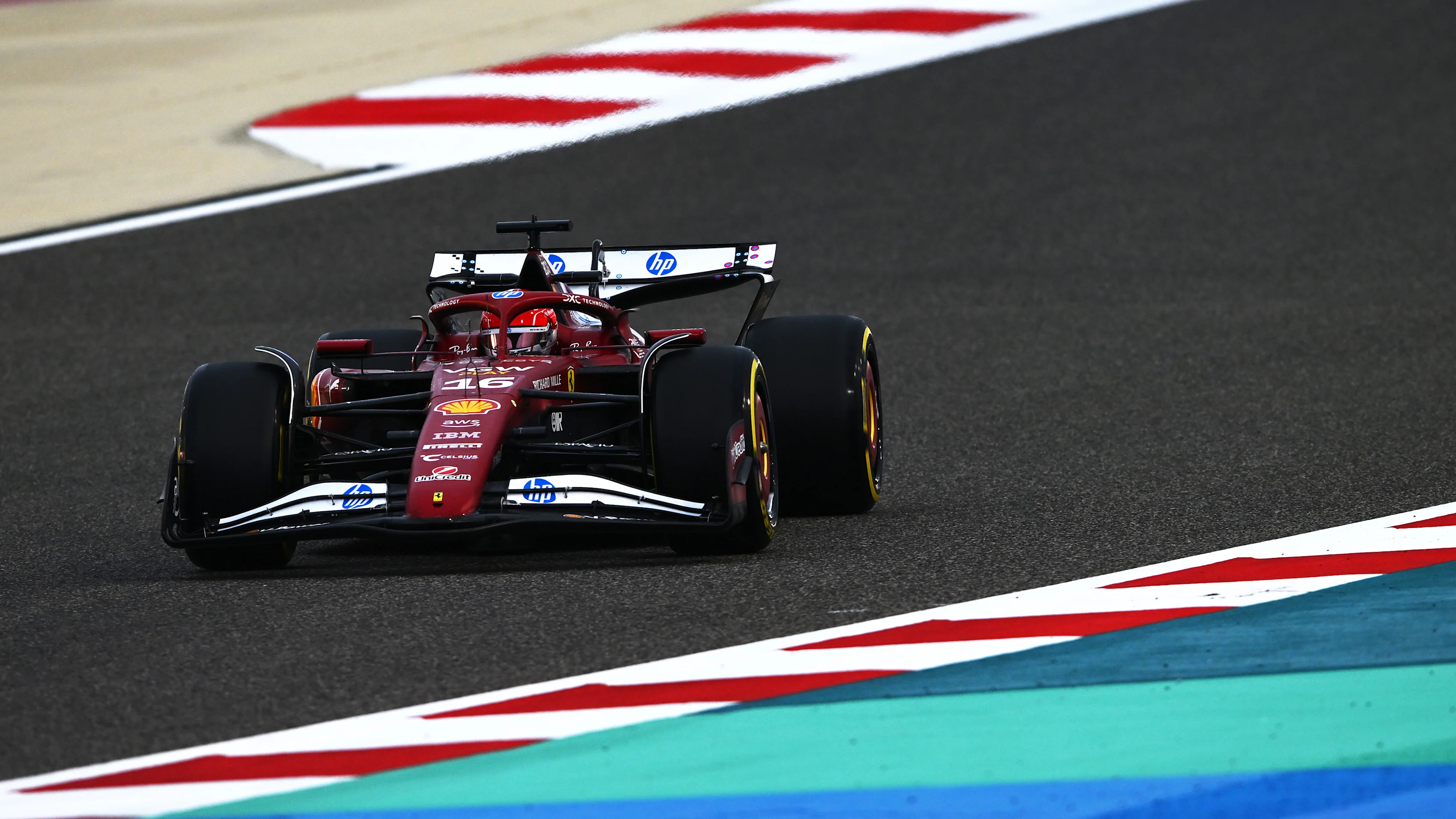 BAHRAIN, BAHRAIN - FEBRUARY 27: Charles Leclerc of Monaco driving the (16) Scuderia Ferrari SF-25