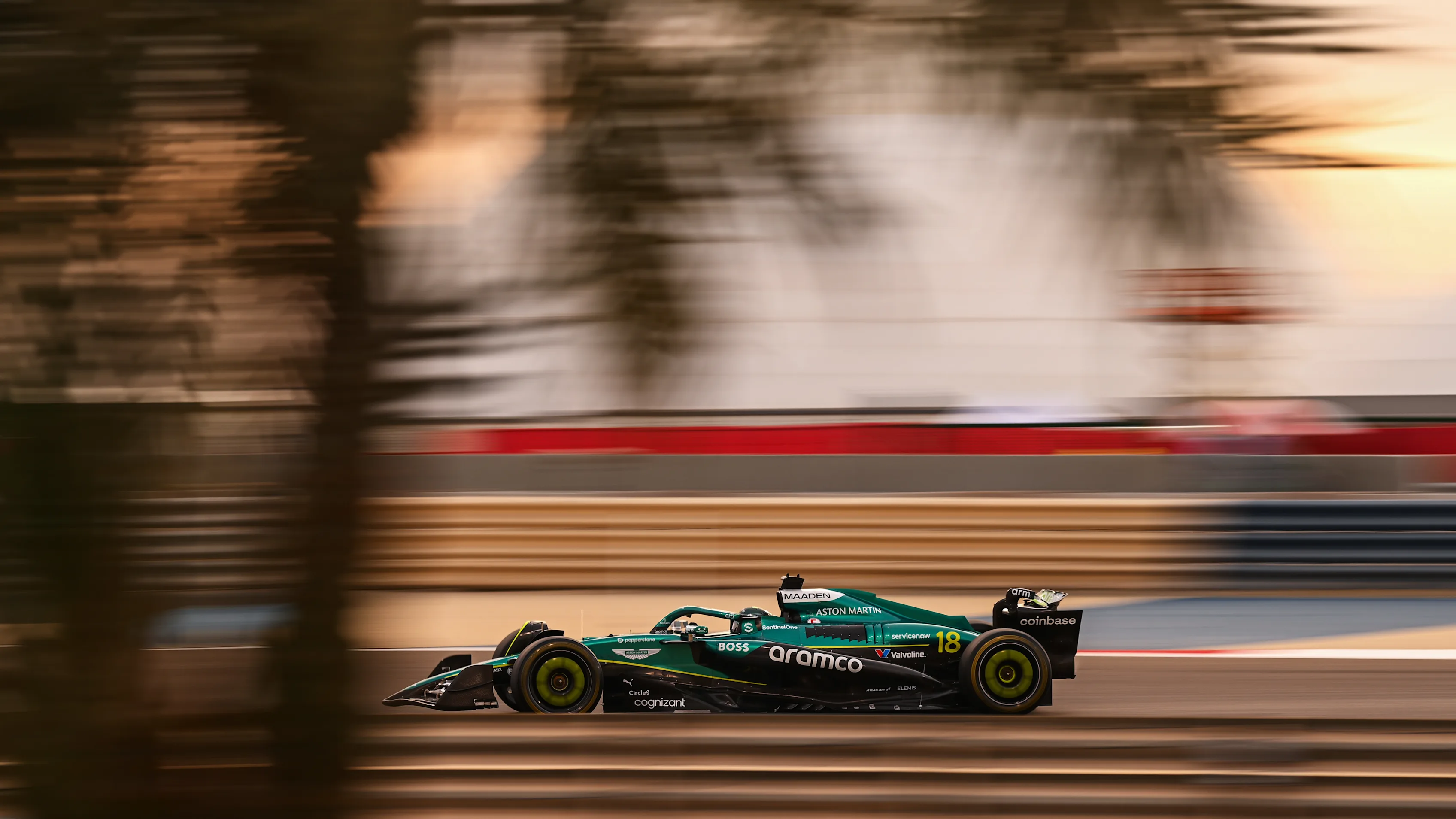 BAHRAIN, BAHRAIN - FEBRUARY 28: Lance Stroll of Canada driving the (18) Aston Martin F1 Team AMR25