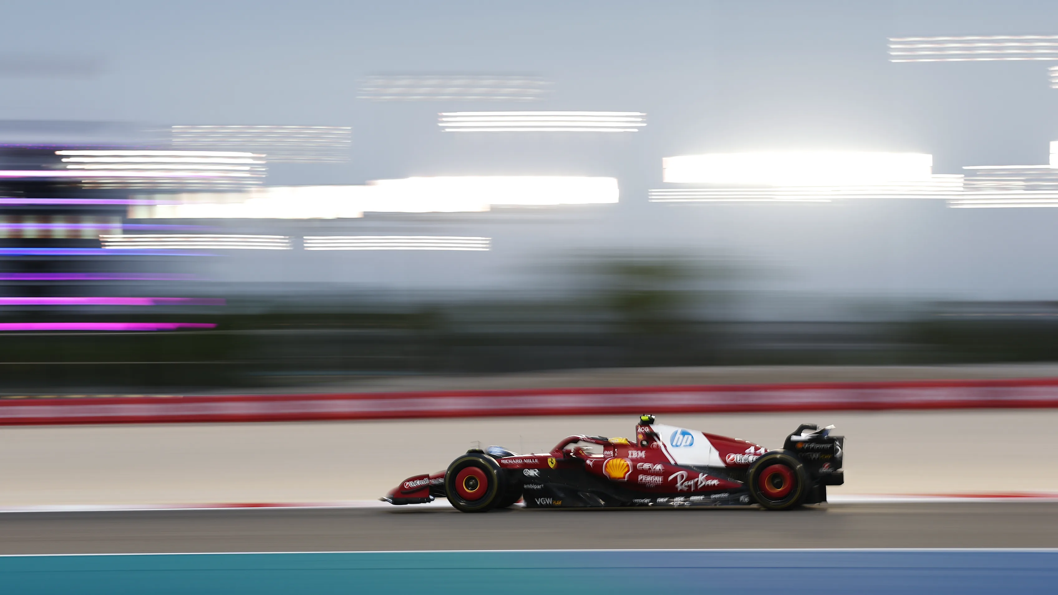 BAHRAIN, BAHRAIN - FEBRUARY 28: Lewis Hamilton of Great Britain driving the (44) Scuderia Ferrari