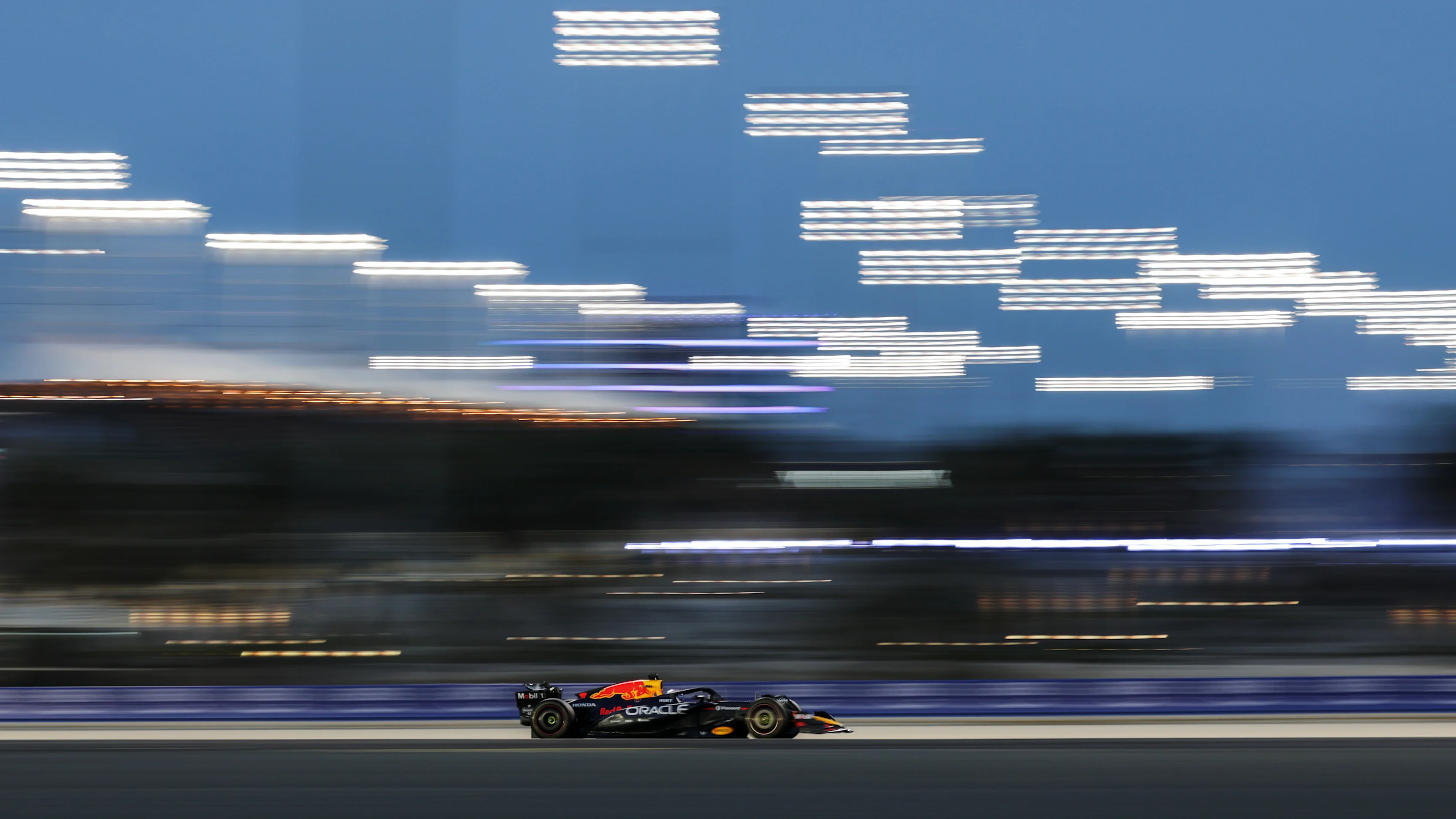 BAHRAIN, BAHRAIN - FEBRUARY 28: Max Verstappen of the Netherlands driving the (1) Oracle Red Bull