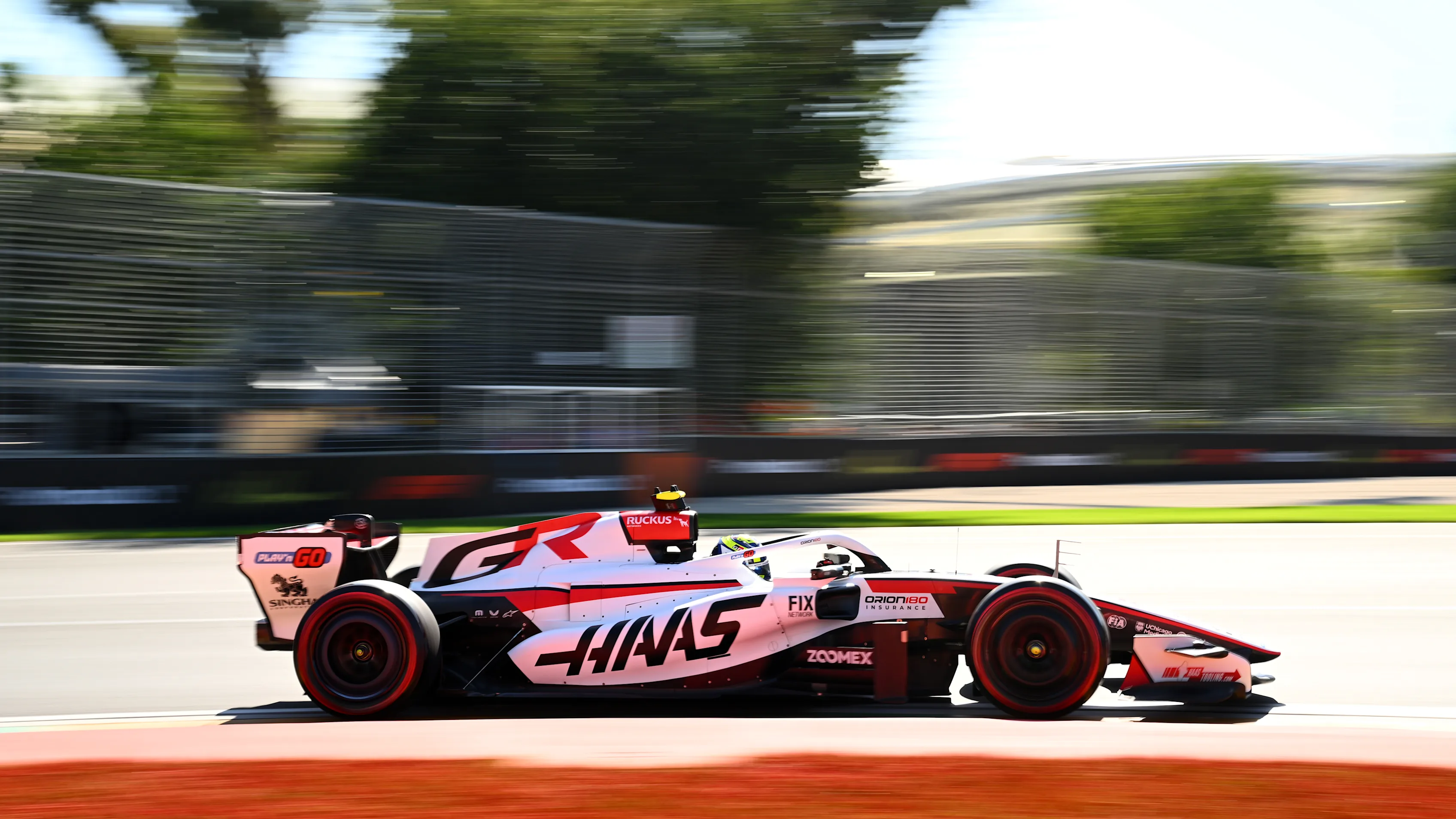 MELBOURNE, AUSTRALIA - MARCH 06: Oliver Bearman of Great Britain driving the (87) Haas F1 VF-26