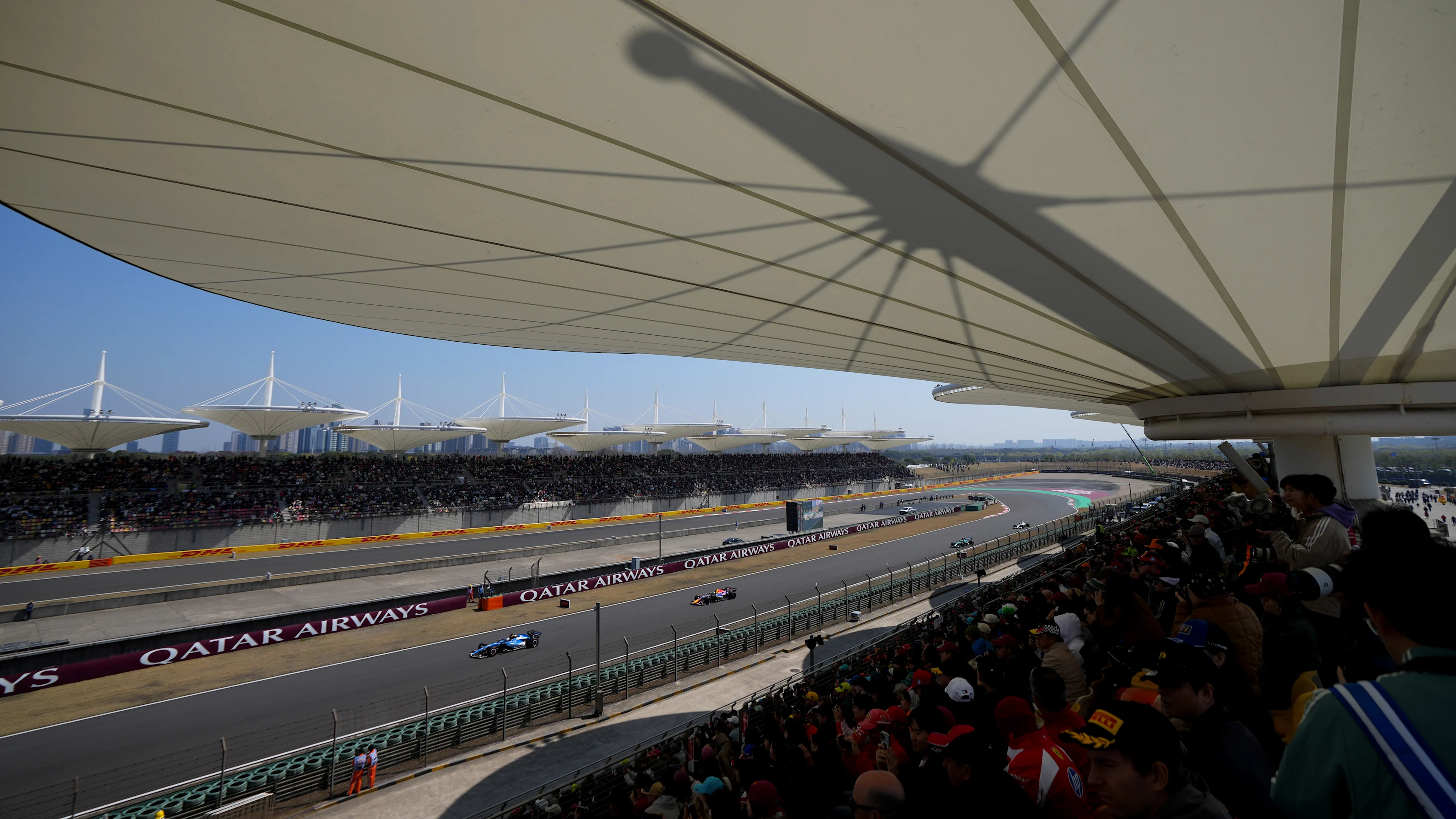 SHANGHAI, CHINA - MARCH 14: A general view of race action during the Sprint race ahead of the F1