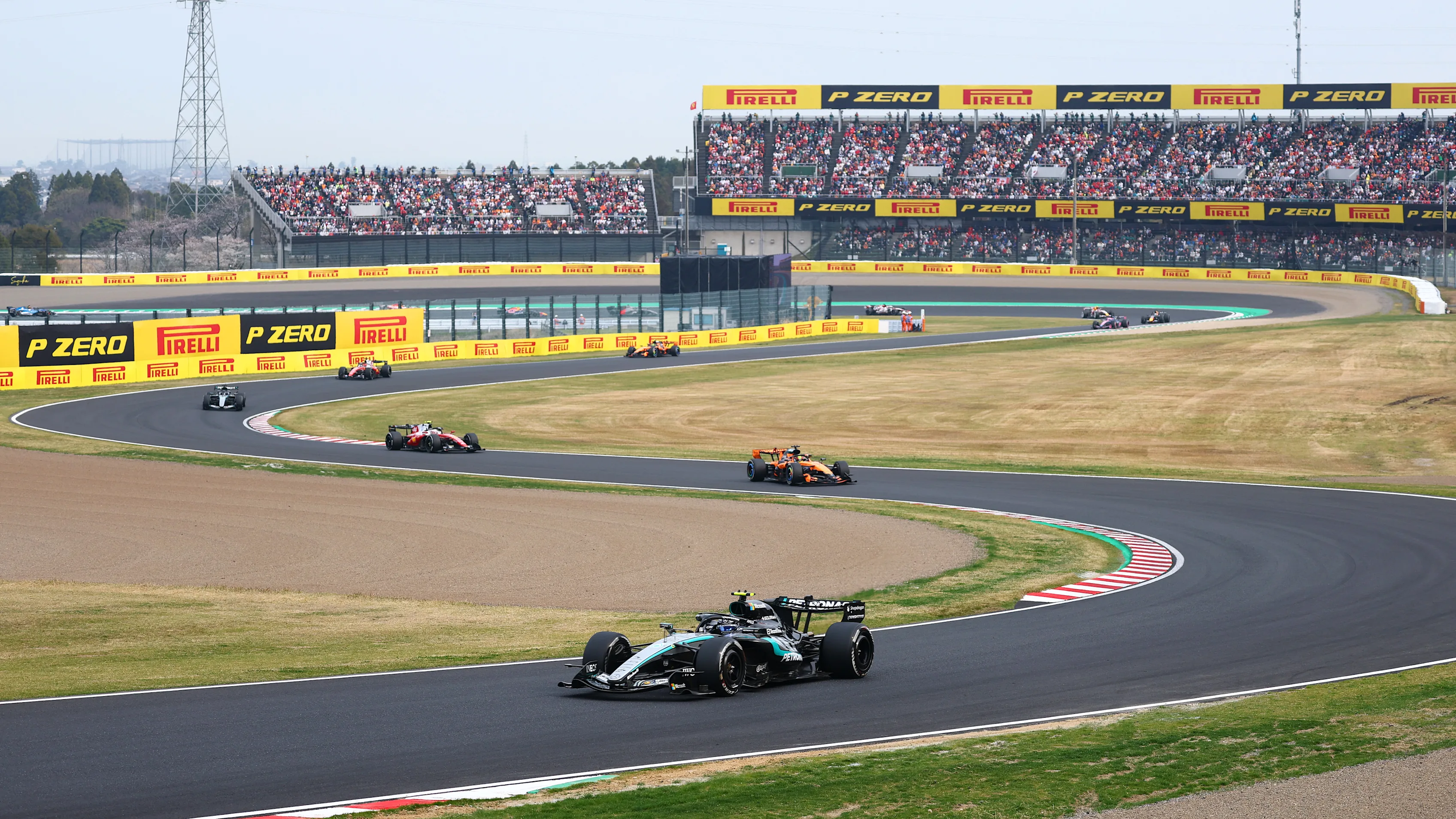 SUZUKA, JAPAN - MARCH 29: Andrea Kimi Antonelli of Italy driving the (12) Mercedes AMG Petronas F1