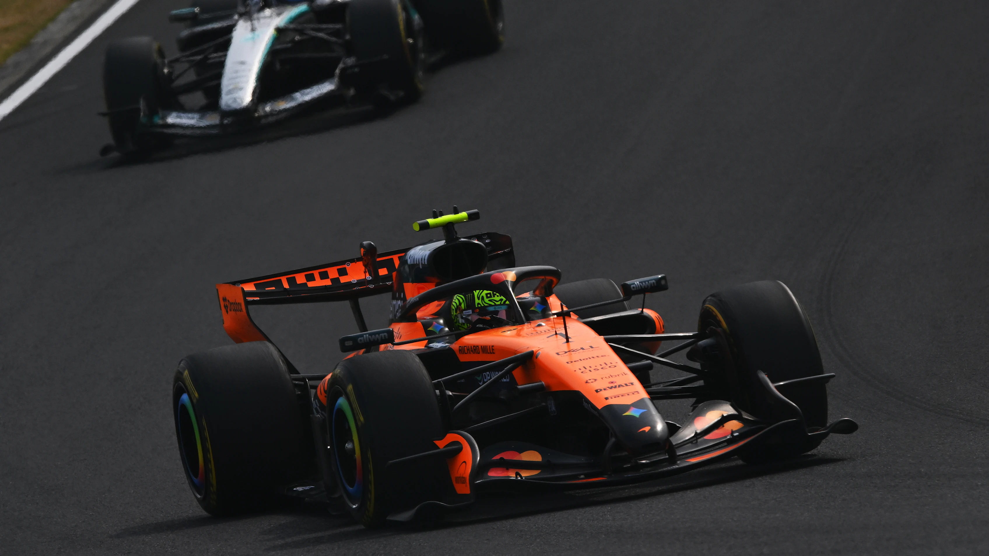 SUZUKA, JAPAN - MARCH 29: Lando Norris of Great Britain driving the (1) McLaren MCL40 Mercedes on