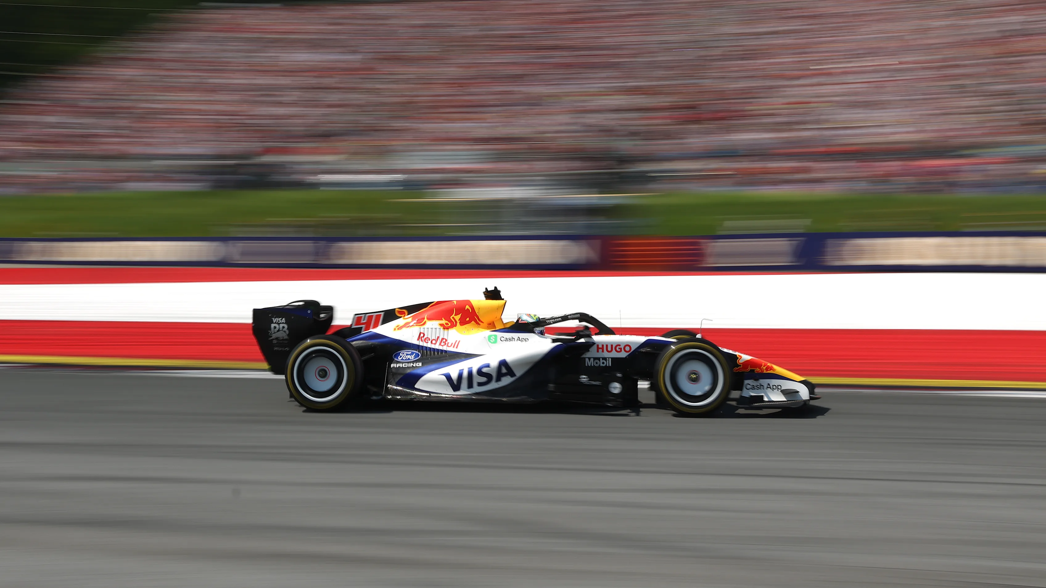 SPIELBERG, AUSTRIA - JUNE 28: Arvid Lindblad of Great Britain driving the (41) Visa Cash App Racing