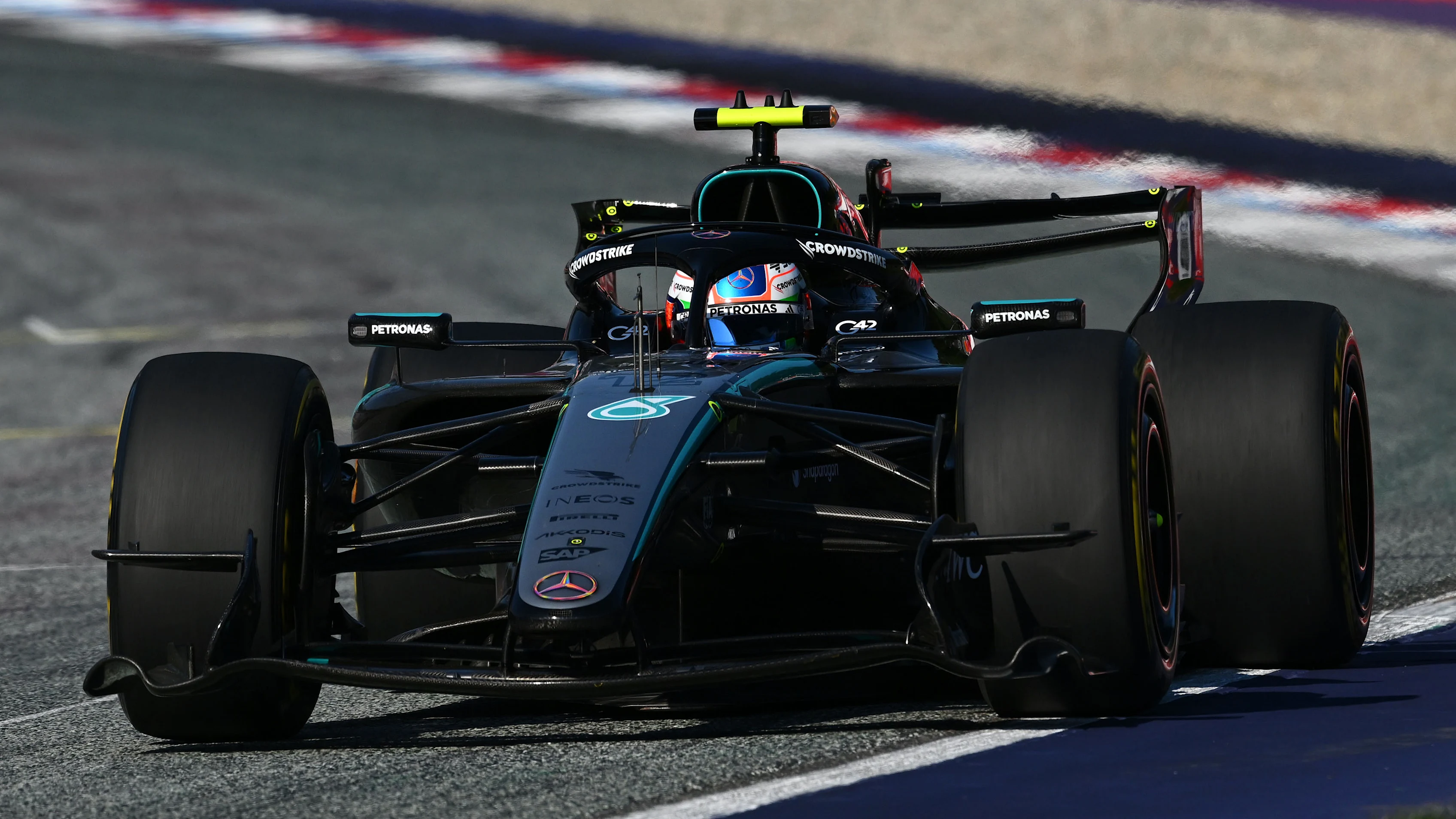 SPIELBERG, AUSTRIA - JUNE 26: Andrea Kimi Antonelli of Italy driving the (12) Mercedes AMG Petronas