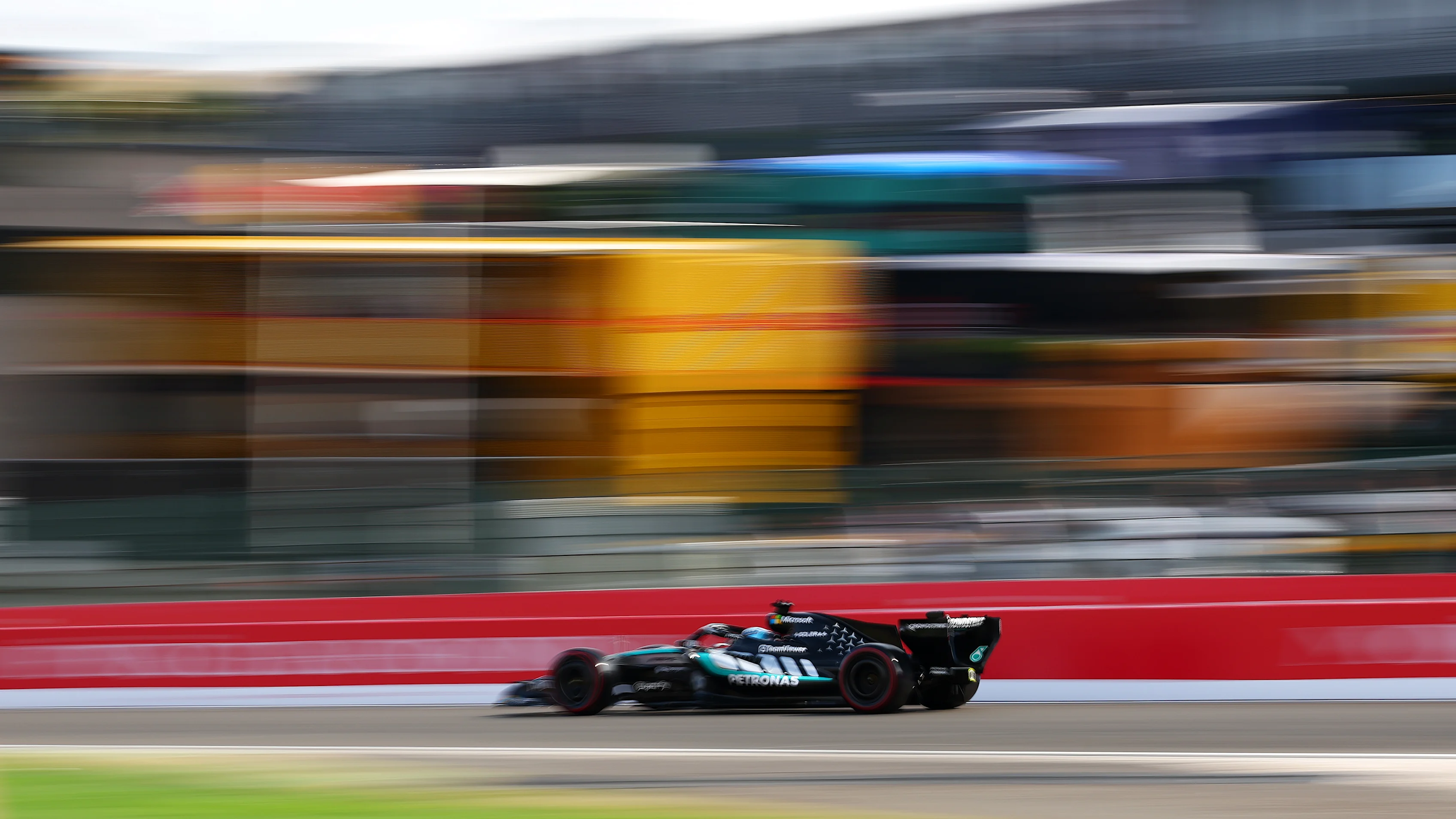 SPA, BELGIUM - JULY 18: George Russell of Great Britain driving the (63) Mercedes AMG Petronas F1
