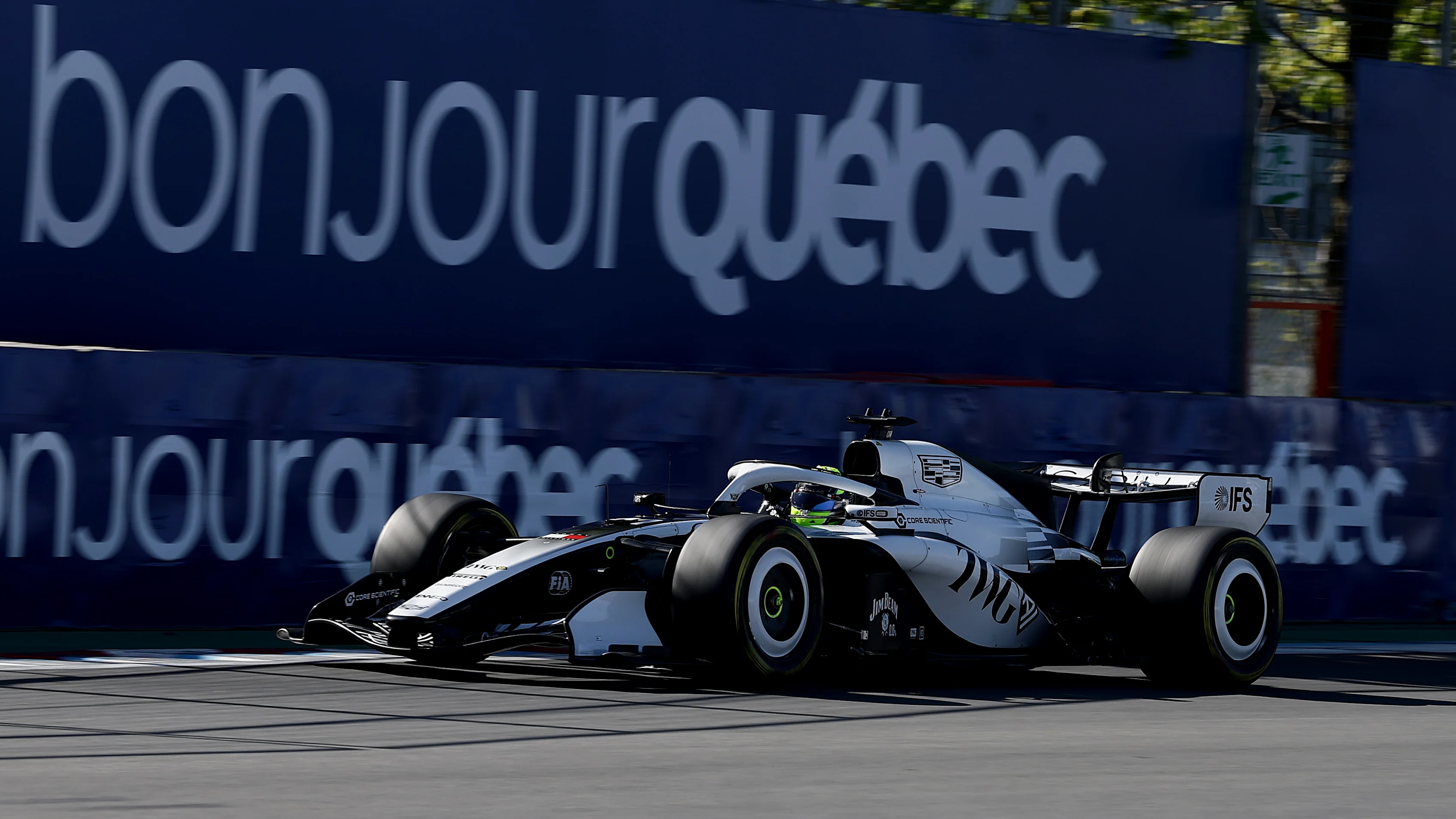 MONTREAL, QUEBEC - MAY 22: Sergio Perez of Mexico driving the (11) Cadillac F1 Team MAC-26 Ferrari on track during Sprint Qualifying ahead of the F1 Grand Prix of Canada at Circuit Gilles-Villeneuve on May 22, 2026 in Montreal, Quebec. (Photo by Mark Thompson/Getty Images)