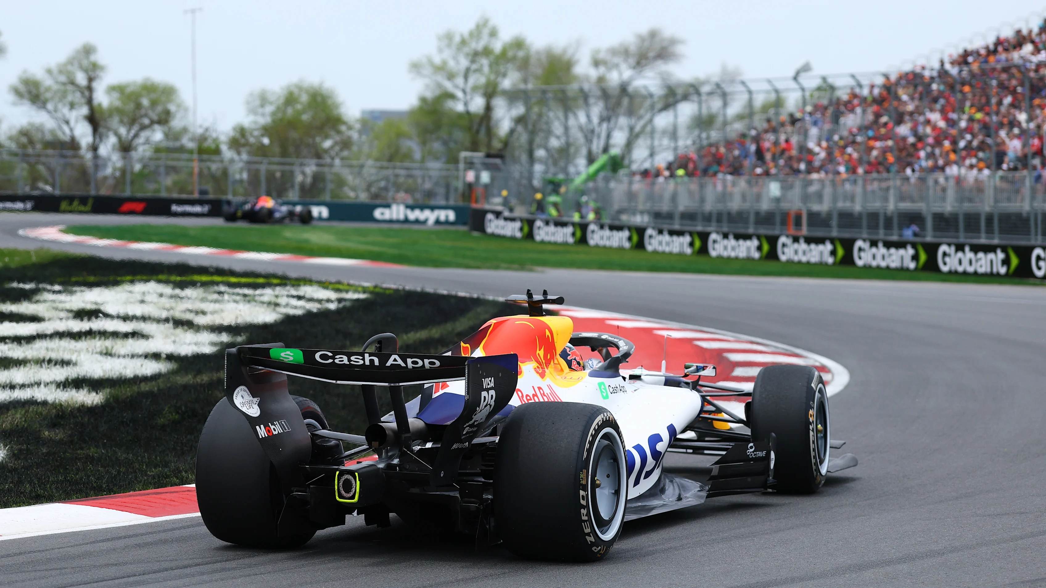 MONTREAL, QUEBEC - MAY 23: Arvid Lindblad of Great Britain driving the (41) Visa Cash App Racing Bulls VCARB 03 RB Ford on track during the Sprint ahead of the F1 Grand Prix of Canada at Circuit Gilles-Villeneuve on May 23, 2026 in Montreal, Quebec. (Photo by Clive Mason/Getty Images)