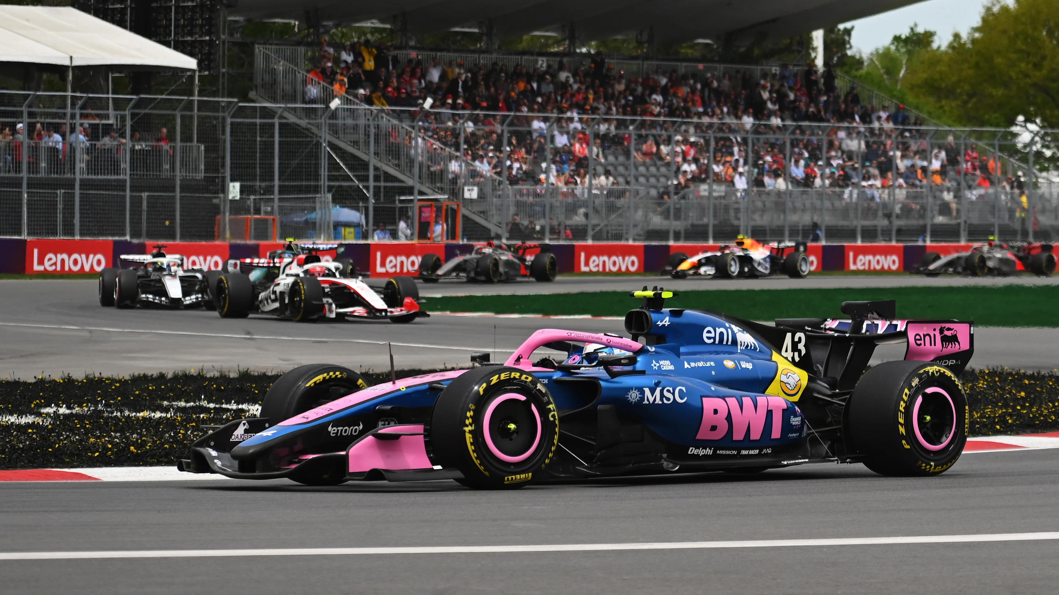 MONTREAL, QUEBEC - MAY 23: Franco Colapinto of Argentina driving the (43) Alpine F1 A526 Mercedes on track during the Sprint ahead of the F1 Grand Prix of Canada at Circuit Gilles-Villeneuve on May 23, 2026 in Montreal, Quebec. (Photo by Rudy Carezzevoli/Getty Images)