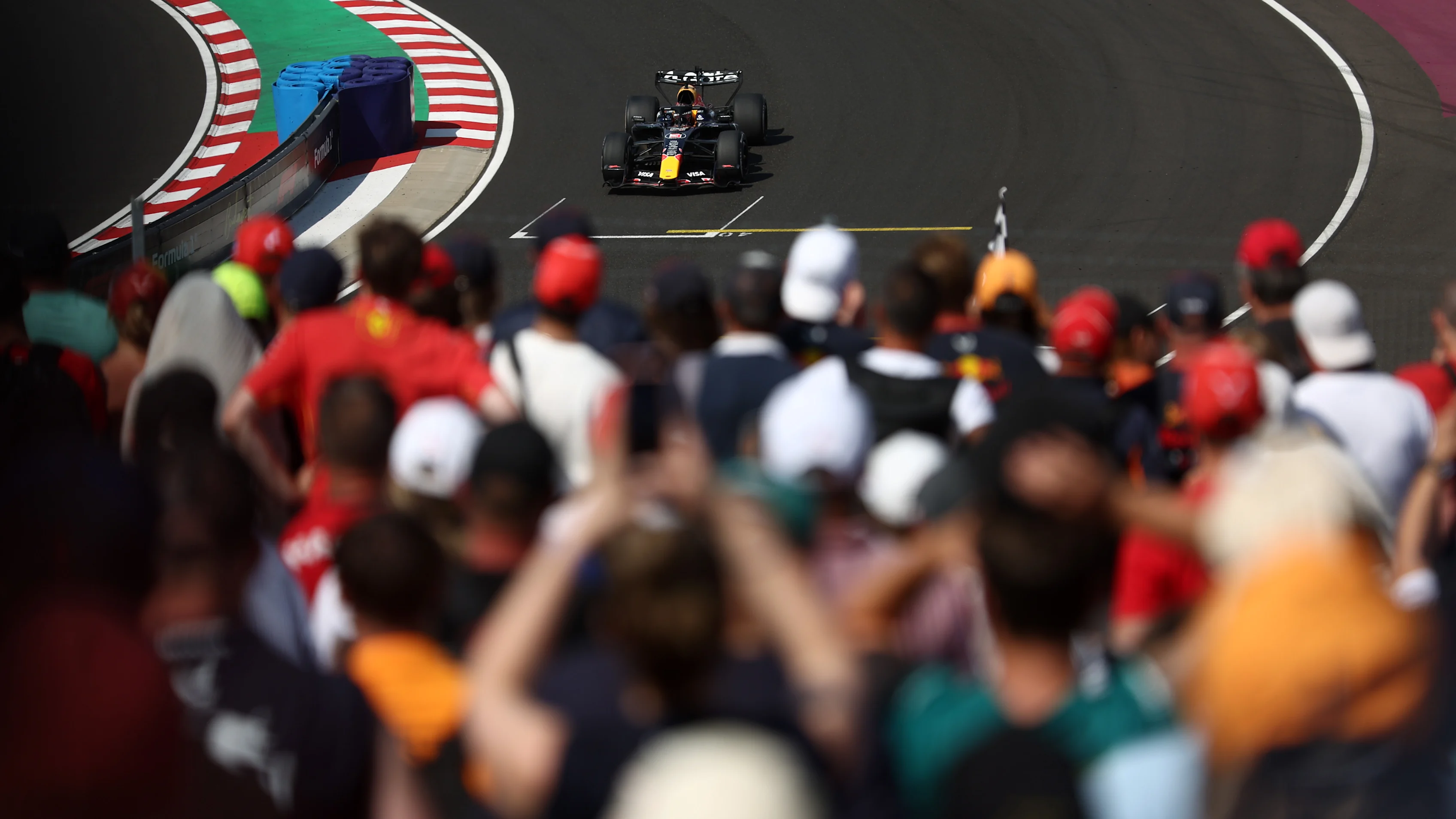 BUDAPEST, HUNGARY - JULY 26:  Max Verstappen of the Netherlands driving the (3) Oracle Red Bull