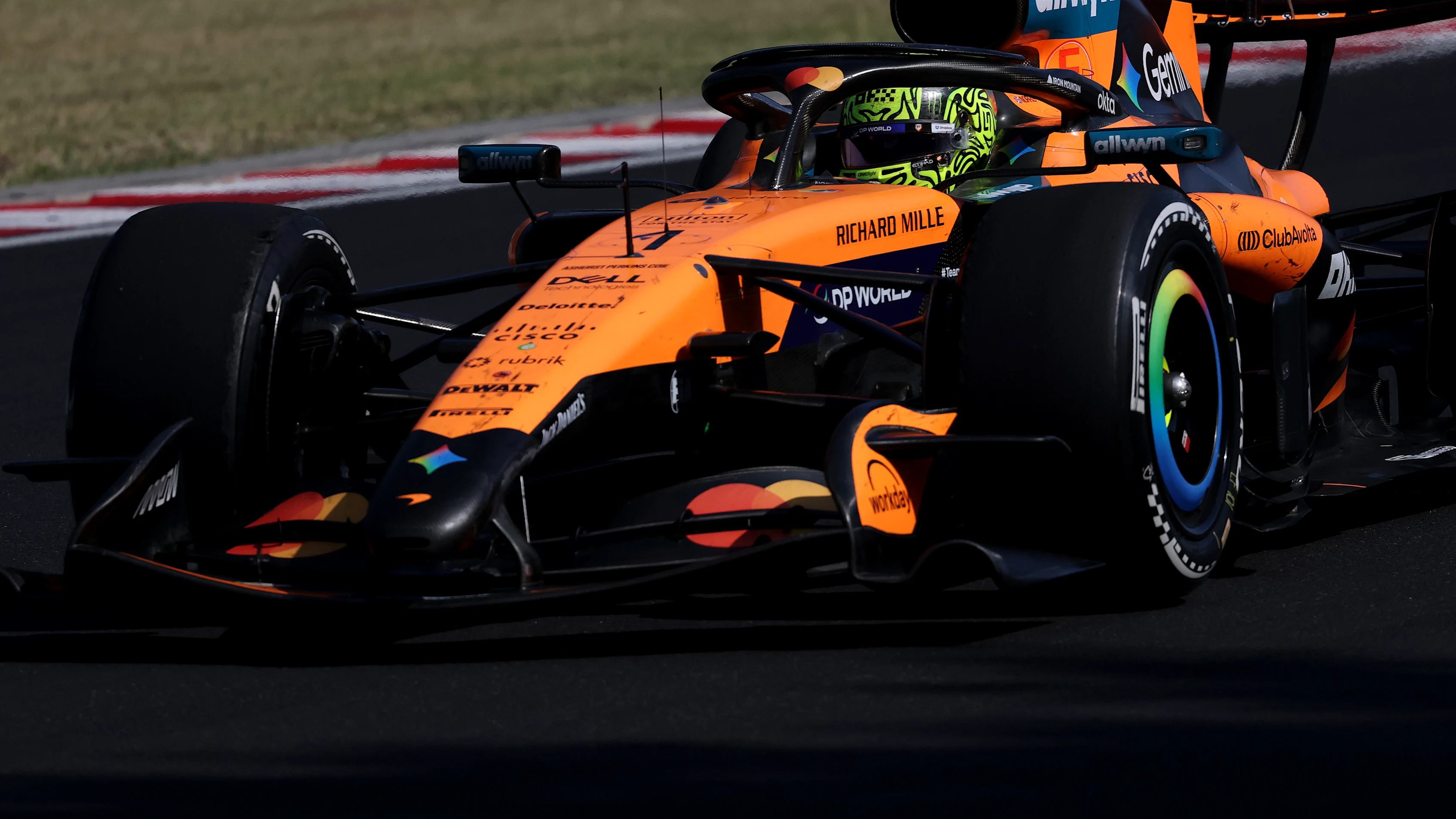 BUDAPEST, HUNGARY - JULY 26: Lando Norris of Great Britain driving the (1) McLaren MCL40 Mercedes