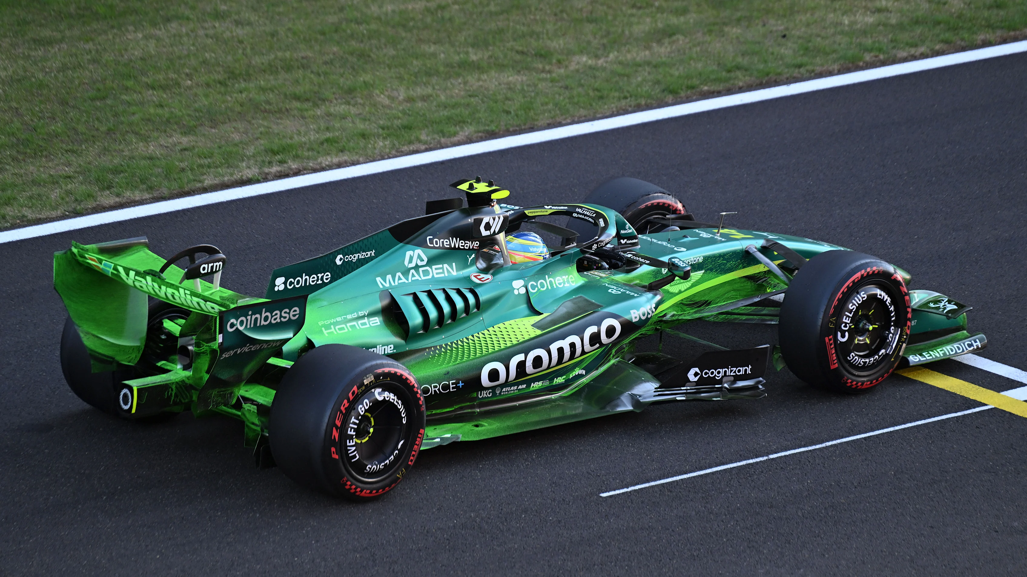 BUDAPEST, HUNGARY - JULY 24: Fernando Alonso of Spain driving the (14) Aston Martin F1 Team AMR26