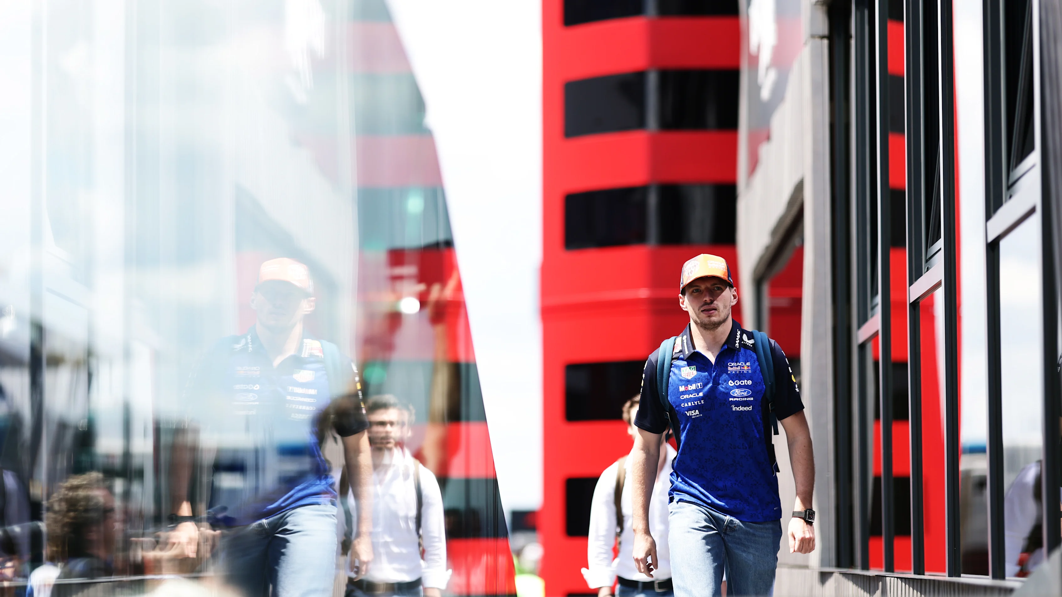 BUDAPEST, HUNGARY - JULY 23: Max Verstappen of the Netherlands and Oracle Red Bull Racing arrives
