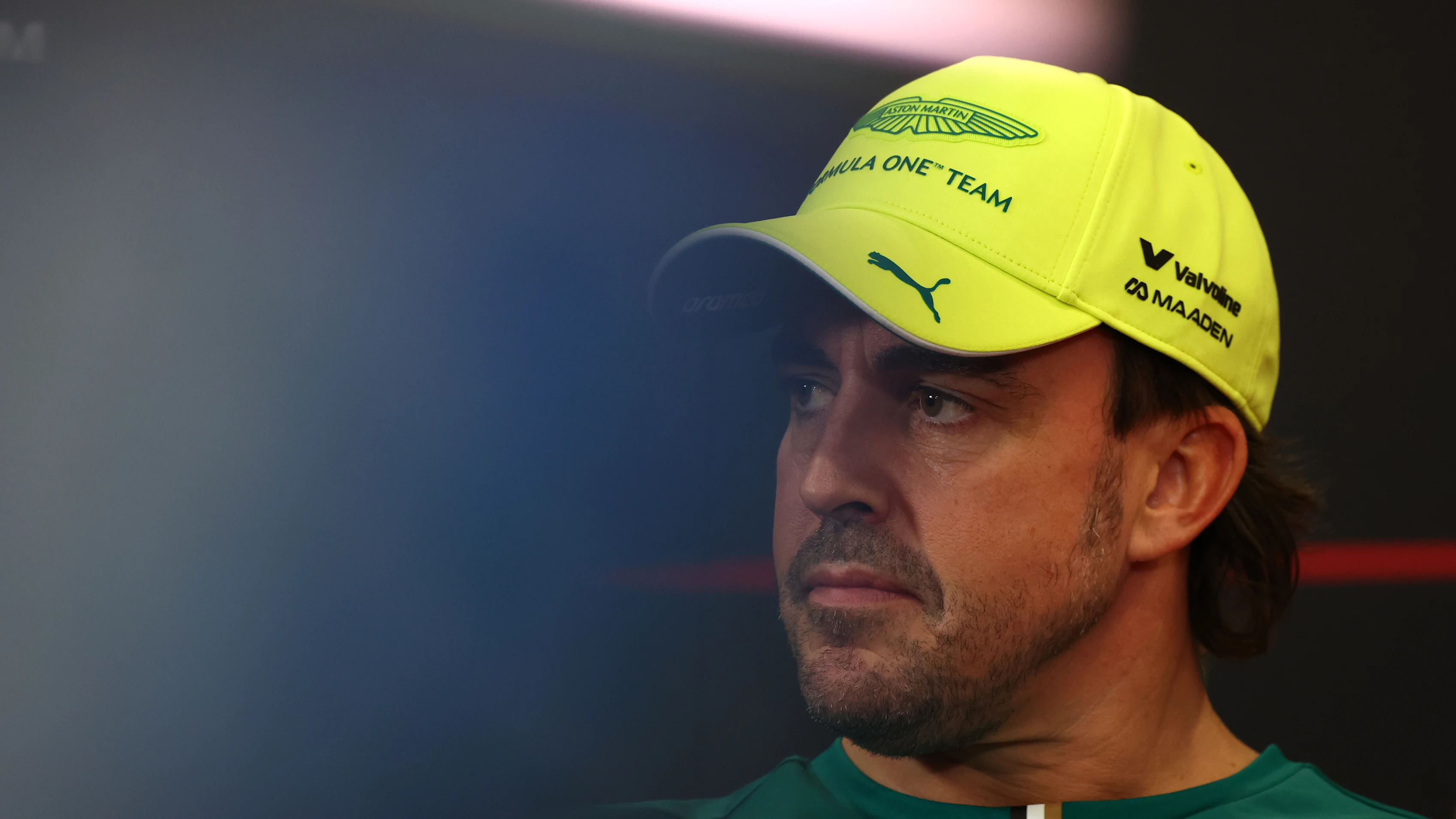 BUDAPEST, HUNGARY - JULY 23: Fernando Alonso of Spain and Aston Martin F1 Team looks on in the