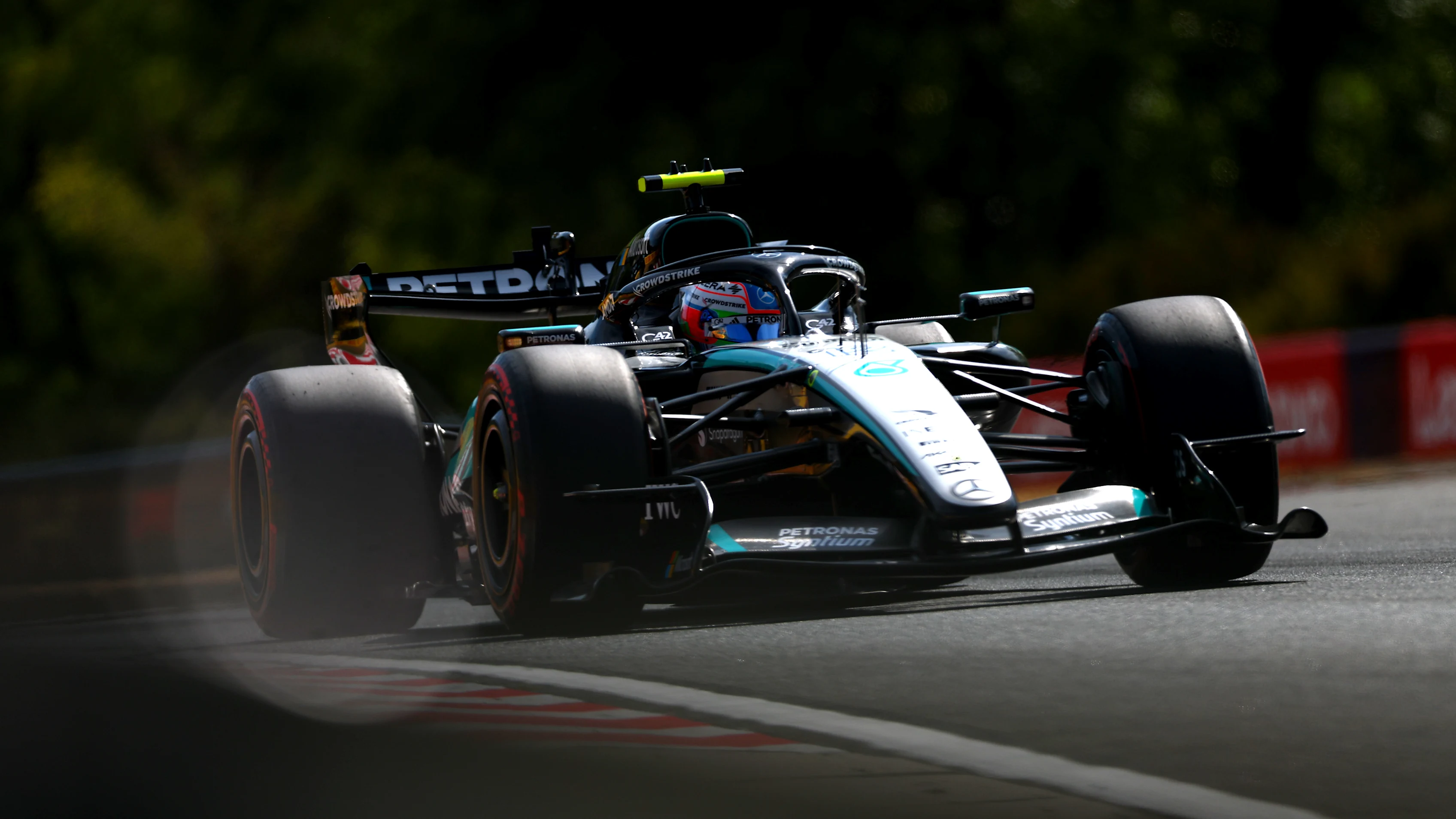 BUDAPEST, HUNGARY - JULY 25: Andrea Kimi Antonelli of Italy driving the (12) Mercedes AMG Petronas