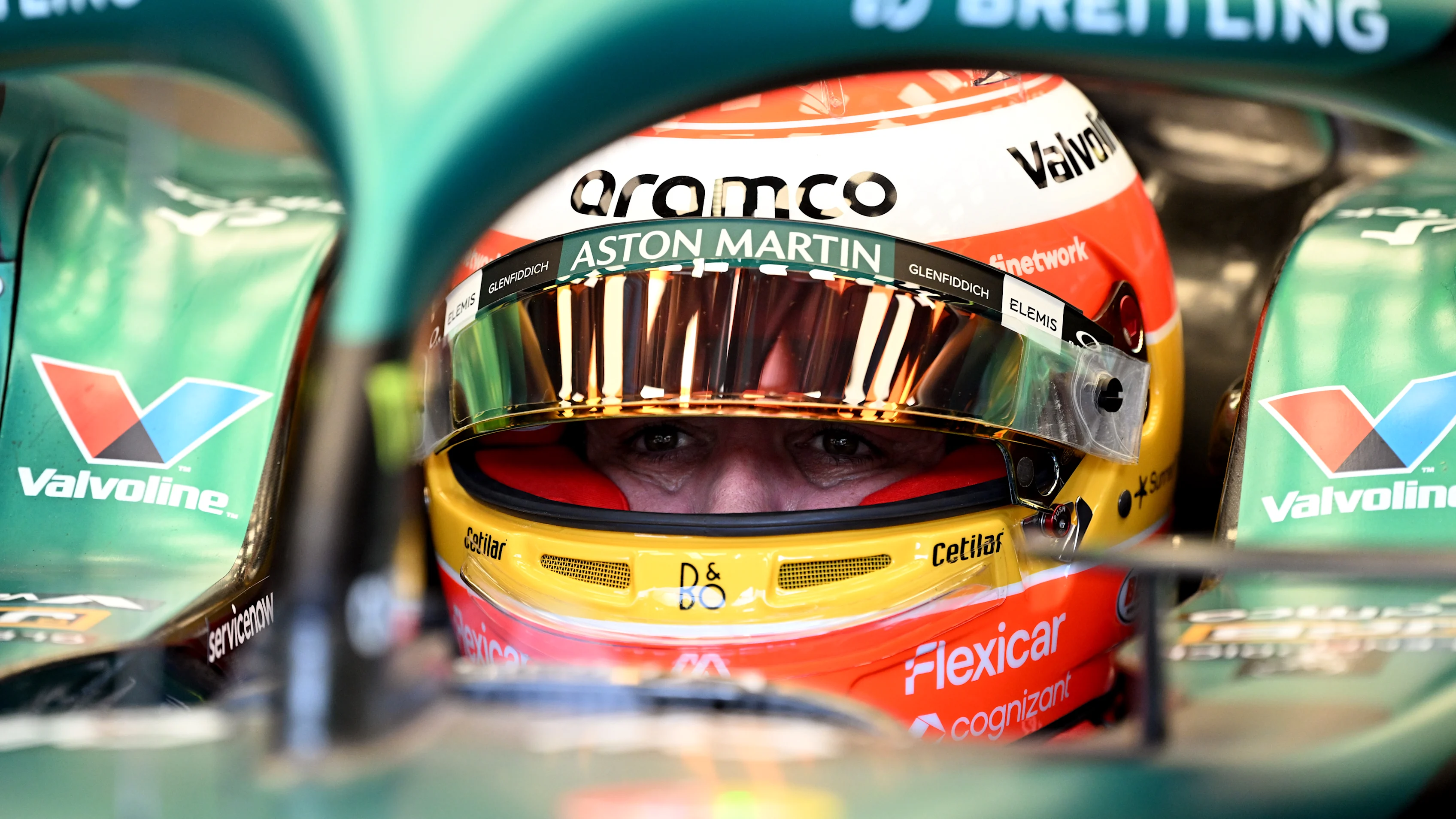 MONZA, ITALY - SEPTEMBER 04: Fernando Alonso of Spain and Aston Martin F1 Team prepares to drive
