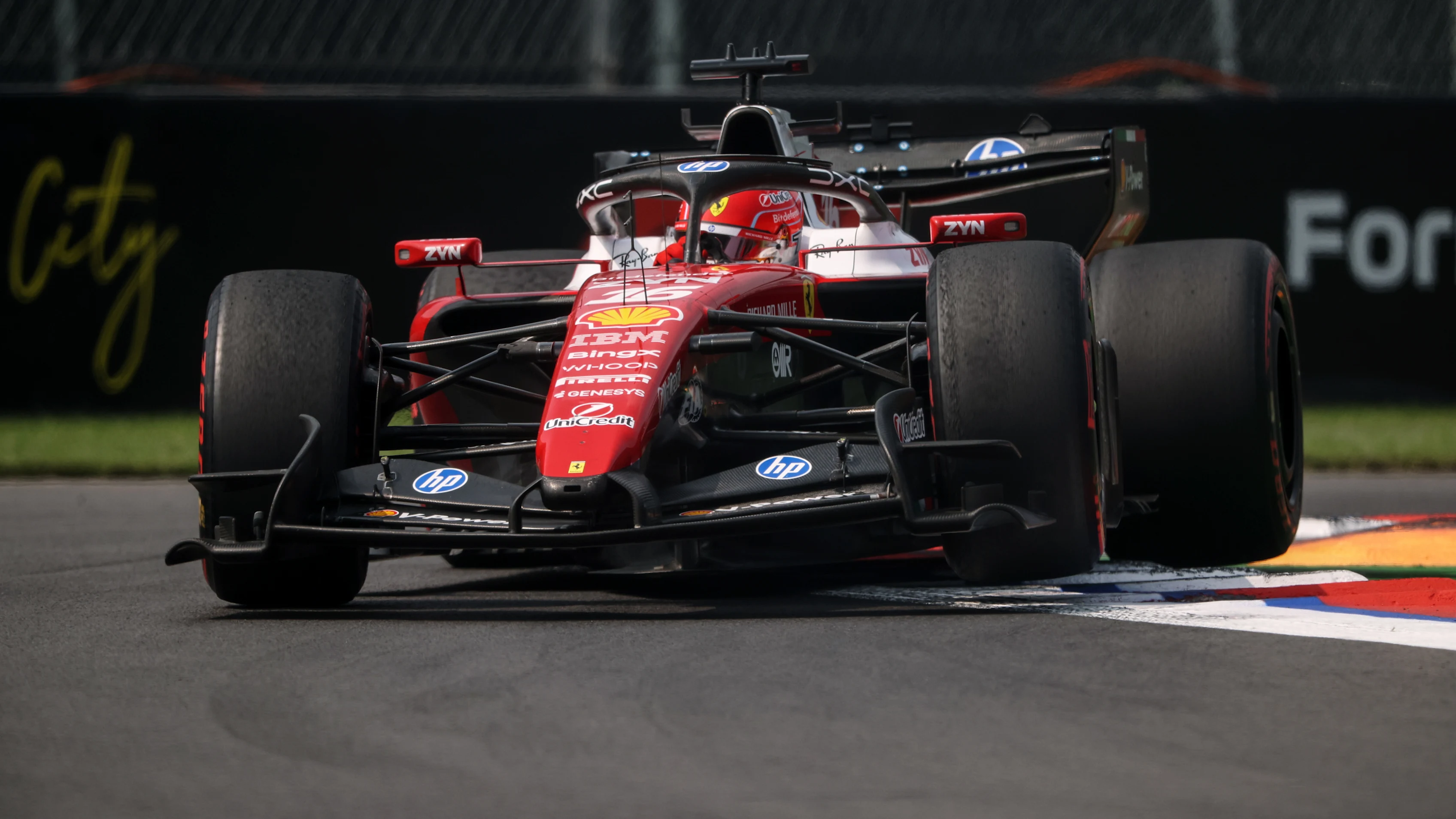MEXICO CITY, MEXICO - OCTOBER 30: Charles Leclerc of Monaco driving the (16) Scuderia Ferrari SF-26