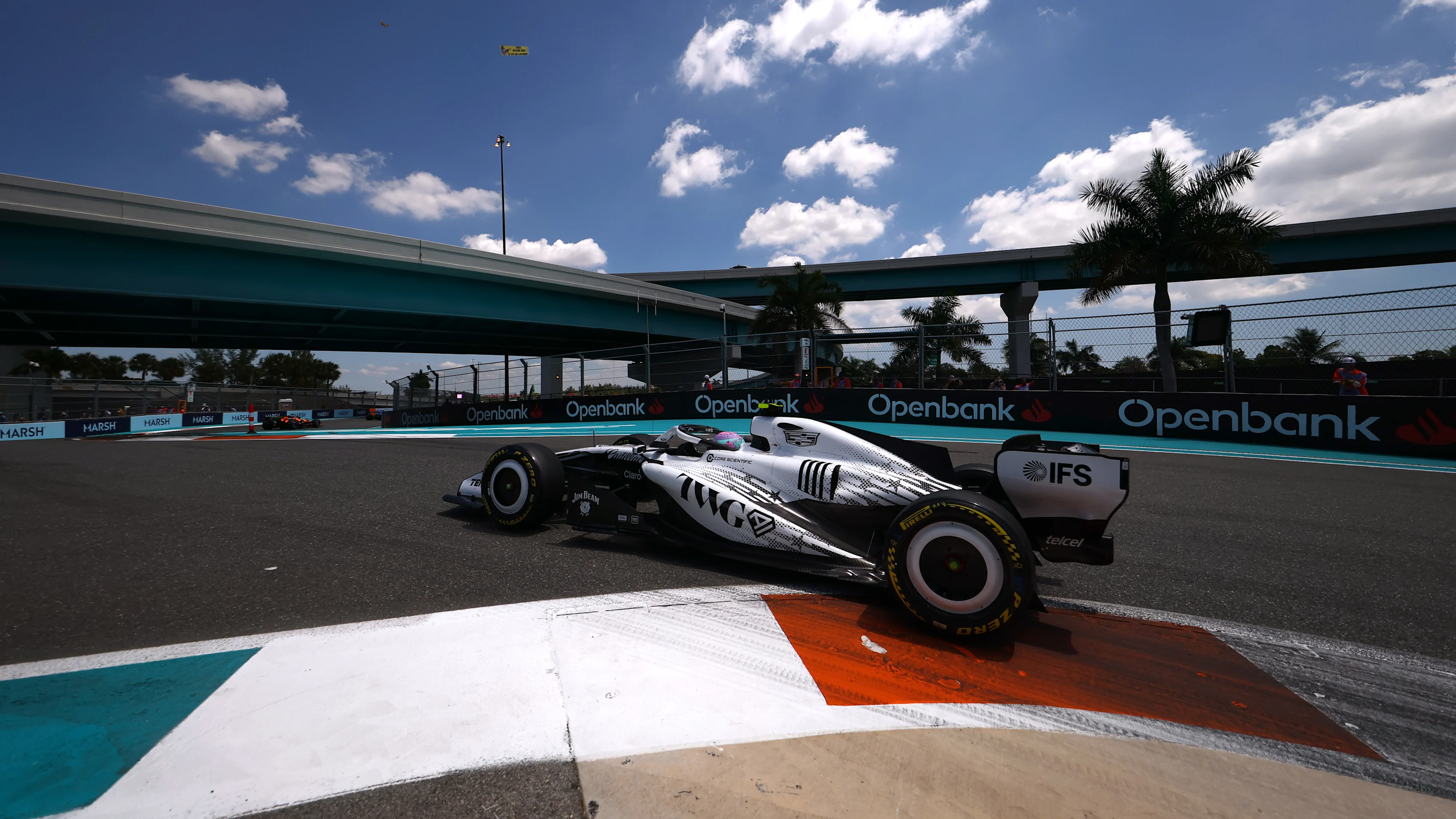 MIAMI, FLORIDA - MAY 01: Valtteri Bottas of Finland driving the (77) Cadillac F1 Team MAC-26 Ferrari on track during practice ahead of the F1 Grand Prix of Miami at Miami International Autodrome on May 01, 2026 in Miami, Florida. (Photo by Clive Mason/Getty Images)