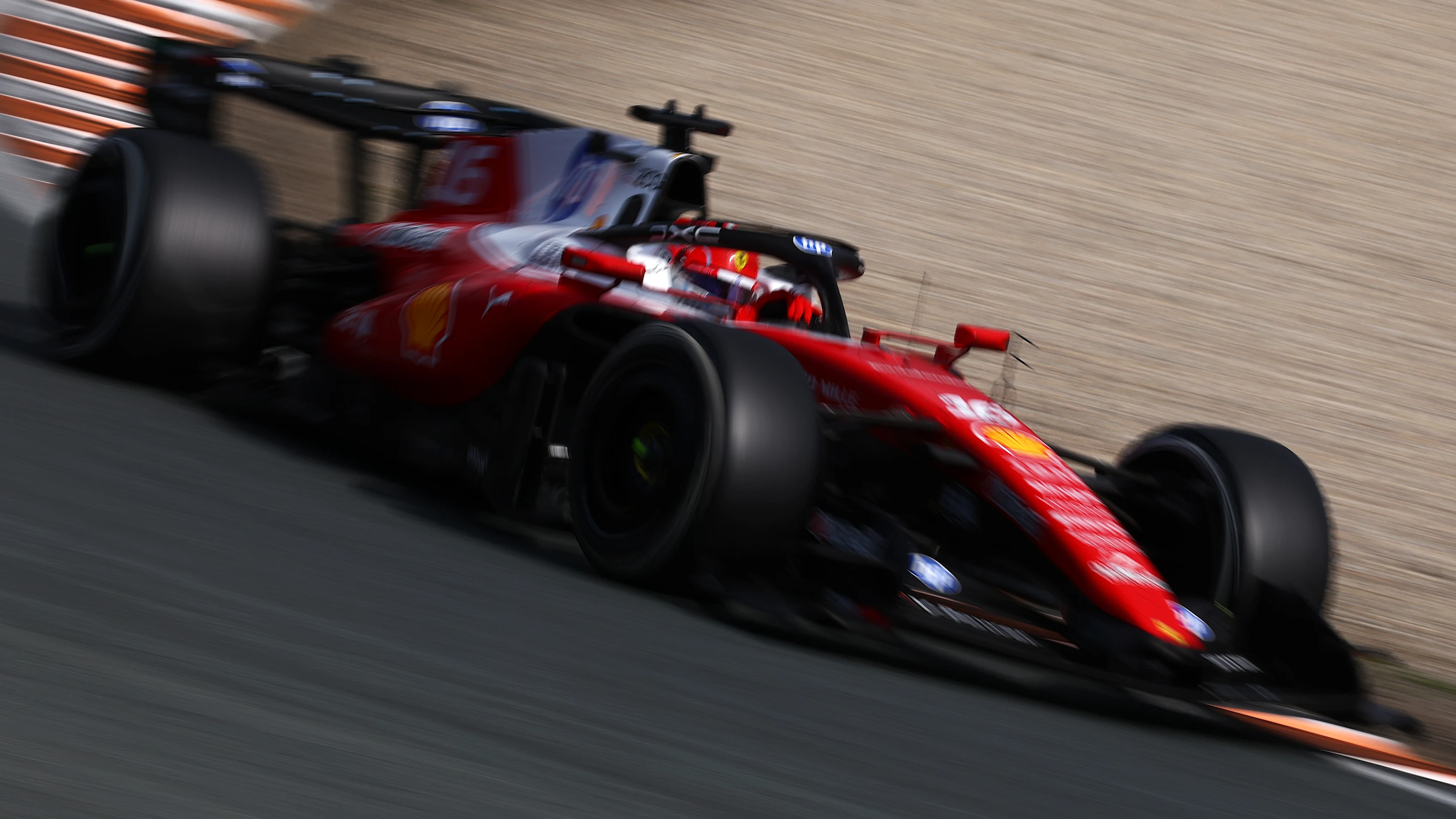 ZANDVOORT, NETHERLANDS - AUGUST 23: Charles Leclerc of Monaco driving the (16) Scuderia Ferrari