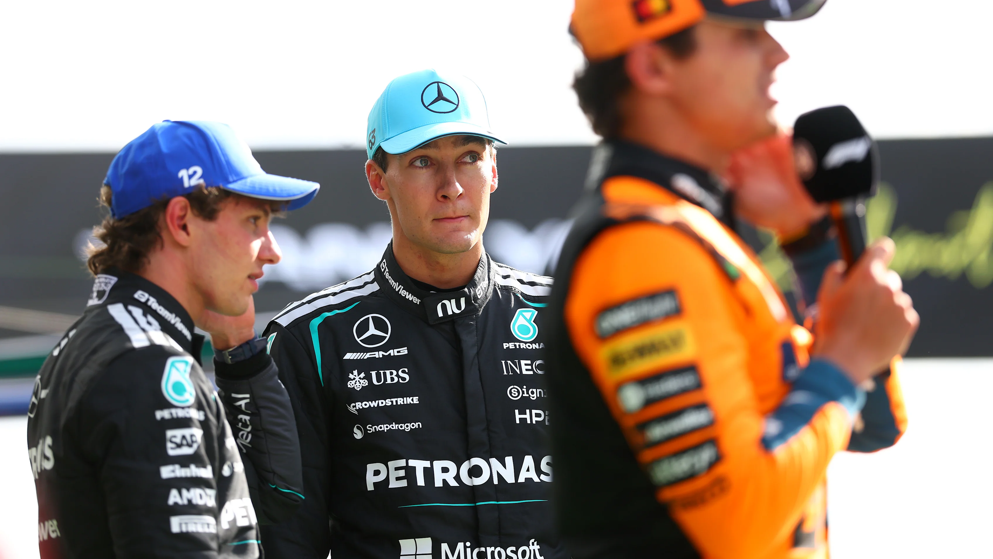 ZANDVOORT, NETHERLANDS - AUGUST 23: Second placed Andrea Kimi Antonelli of Italy and Mercedes AMG