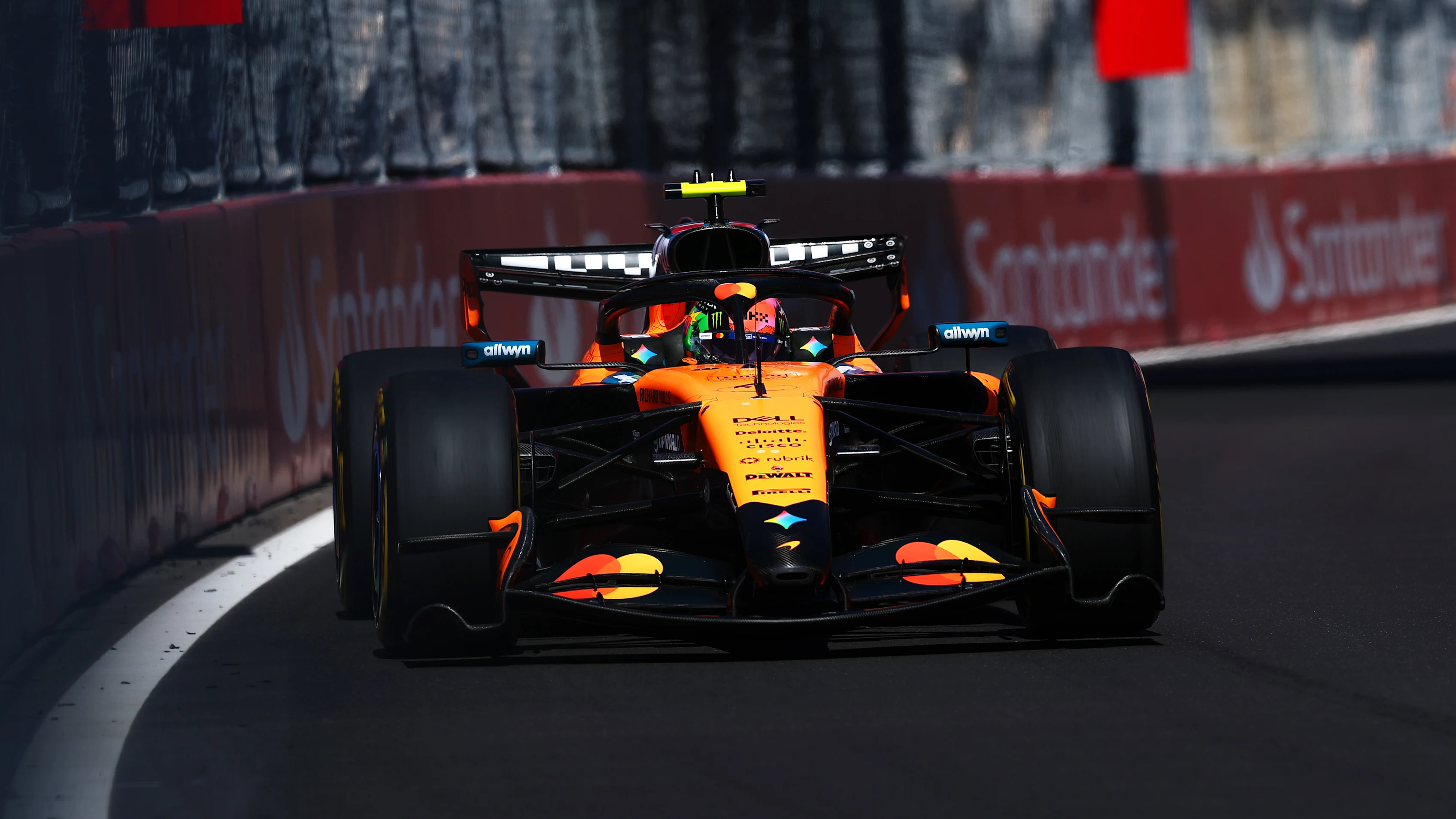 MADRID, SPAIN - SEPTEMBER 13: Lando Norris of Great Britain driving the (1) McLaren MCL40 Mercedes