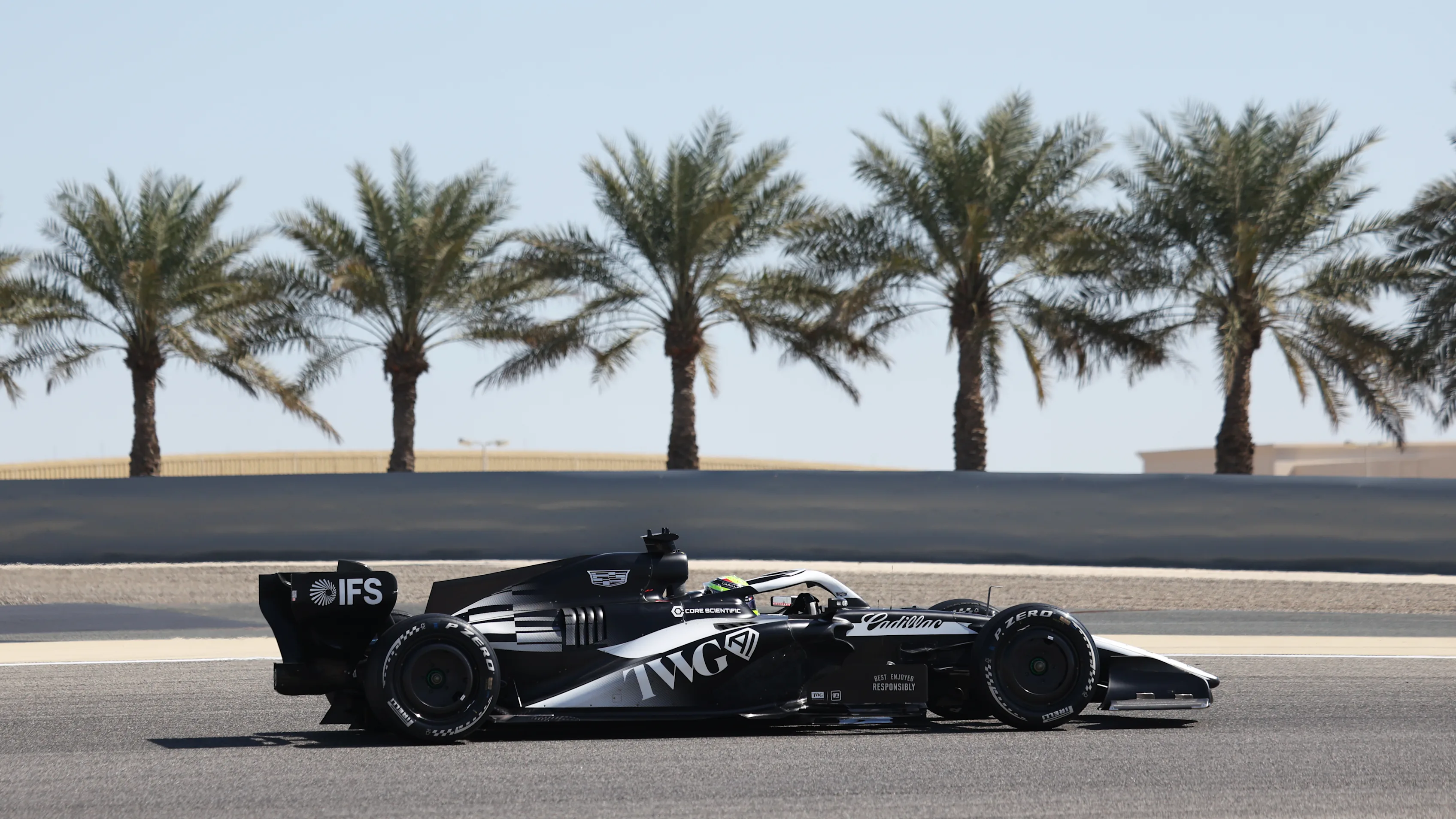 BAHRAIN, BAHRAIN - FEBRUARY 18: Sergio Perez of Mexico driving the (11) Cadillac F1 Team Ferrari on