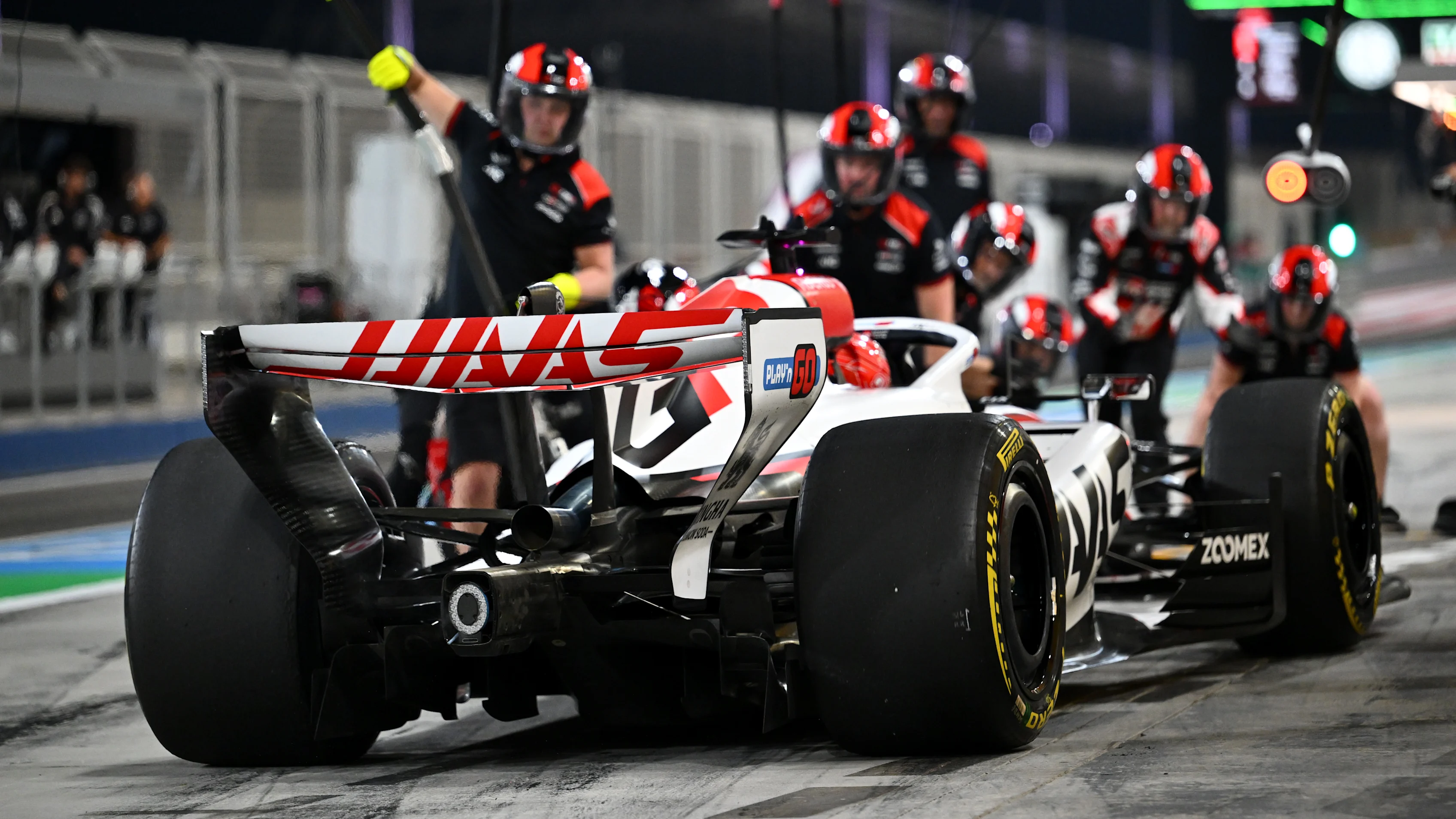 BAHRAIN, BAHRAIN - FEBRUARY 13: Esteban Ocon of France driving the (31) Haas F1 VF-26 Ferrari makes