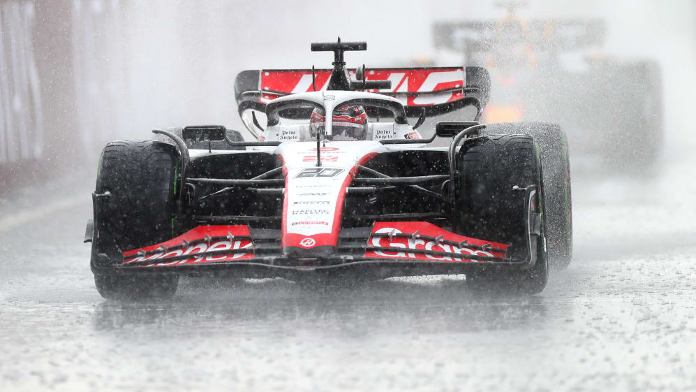 ZANDVOORT, NETHERLANDS - AUGUST 27: Kevin Magnussen of Denmark driving the (20) Haas F1 VF-23