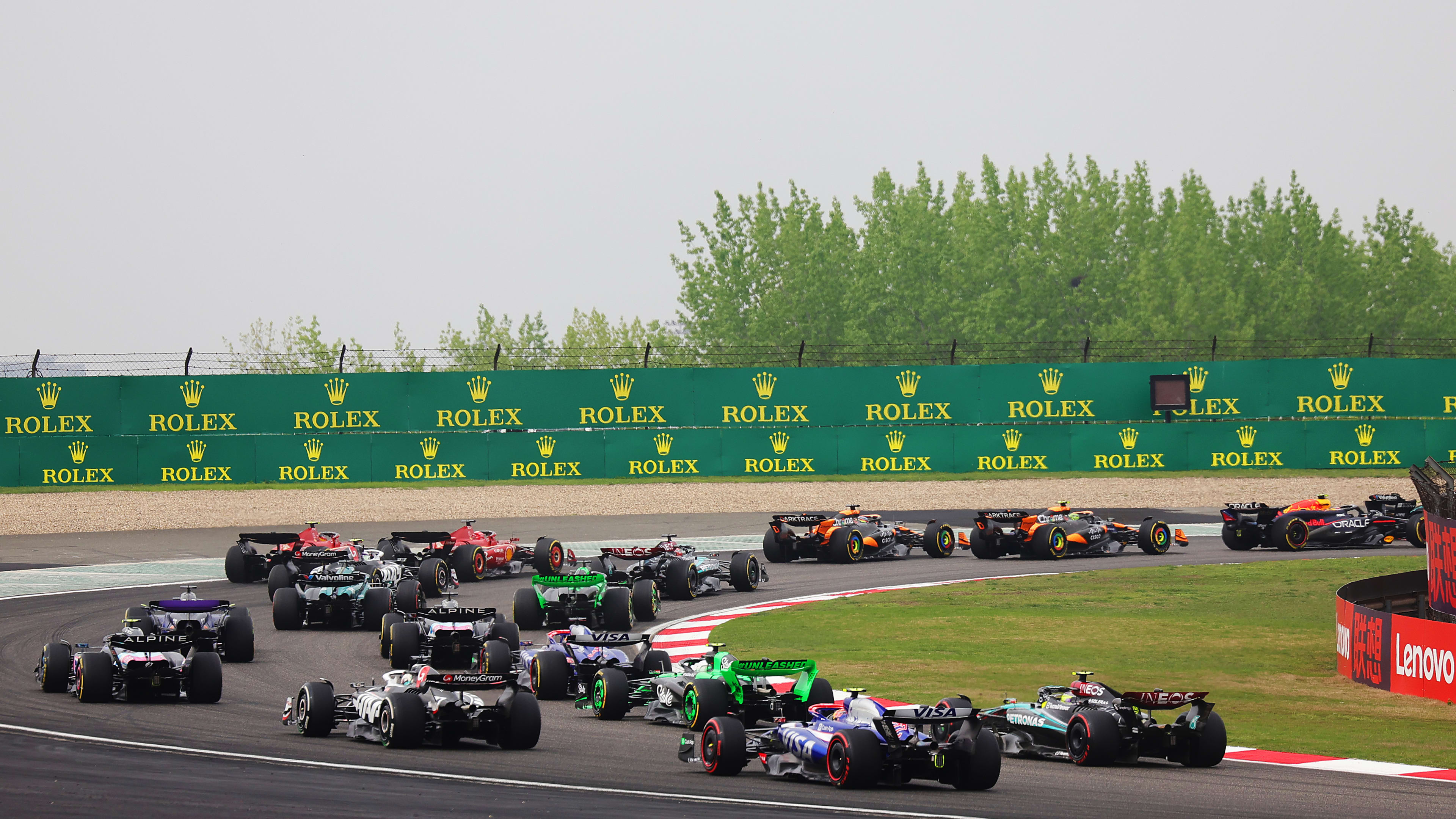 SHANGHAI, CHINA - APRIL 21: Max Verstappen of the Netherlands driving the (1) Oracle Red Bull