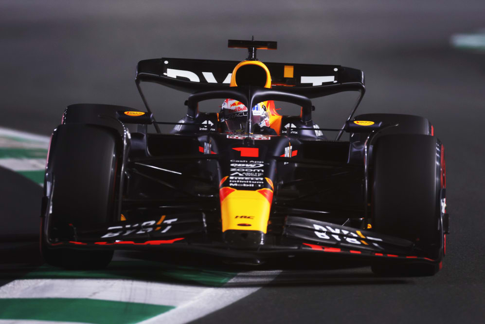 JEDDAH, SAUDI ARABIA - MARCH 18: Max Verstappen of the Netherlands driving the (1) Oracle Red Bull