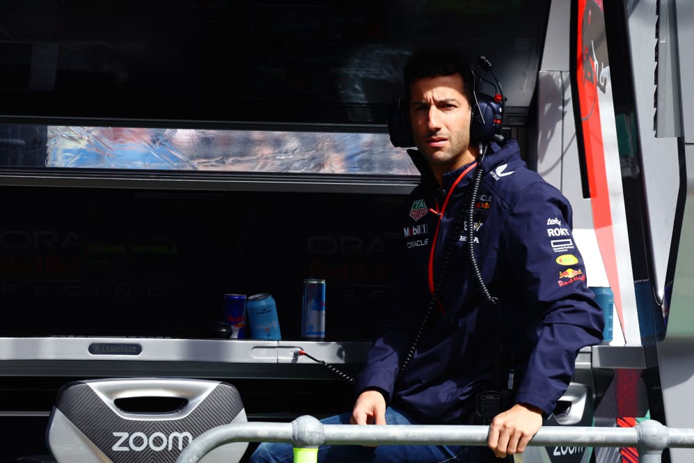 MELBOURNE, AUSTRALIA - MARCH 31: Daniel Ricciardo of Australia and Oracle Red Bull Racing looks on