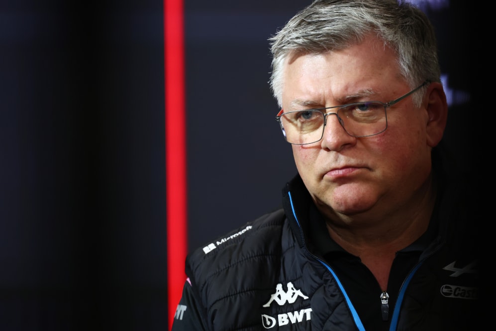 MELBOURNE, AUSTRALIA - MARCH 31: Otmar Szafnauer, Team Principal of Alpine F1 looks on in the Team