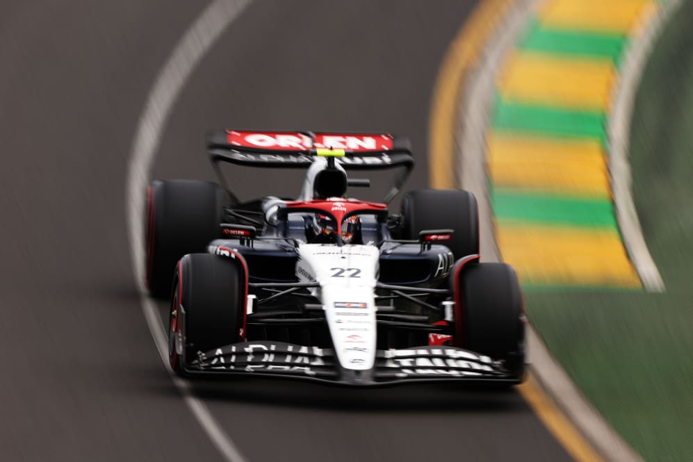 MELBOURNE, AUSTRALIA - APRIL 02: Yuki Tsunoda of Japan driving the (22) Scuderia AlphaTauri AT04 on