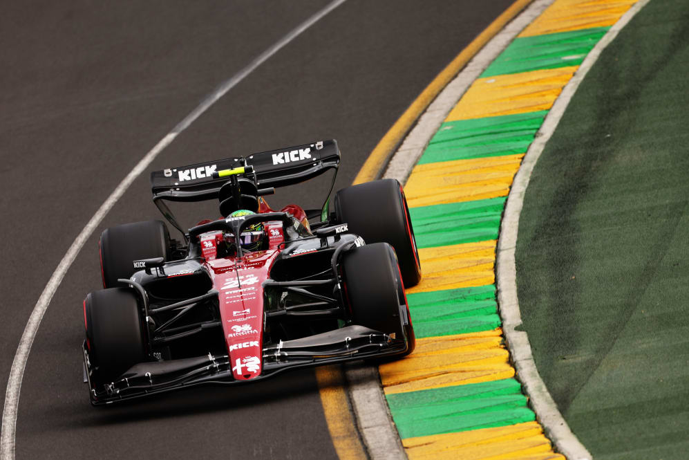 Zhou Guanyu raced to a points finish in Melbourne