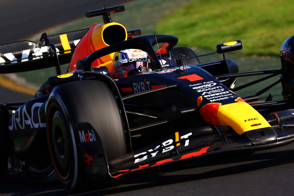 MELBOURNE, AUSTRALIA - APRIL 02: Max Verstappen of the Netherlands driving the (1) Oracle Red Bull