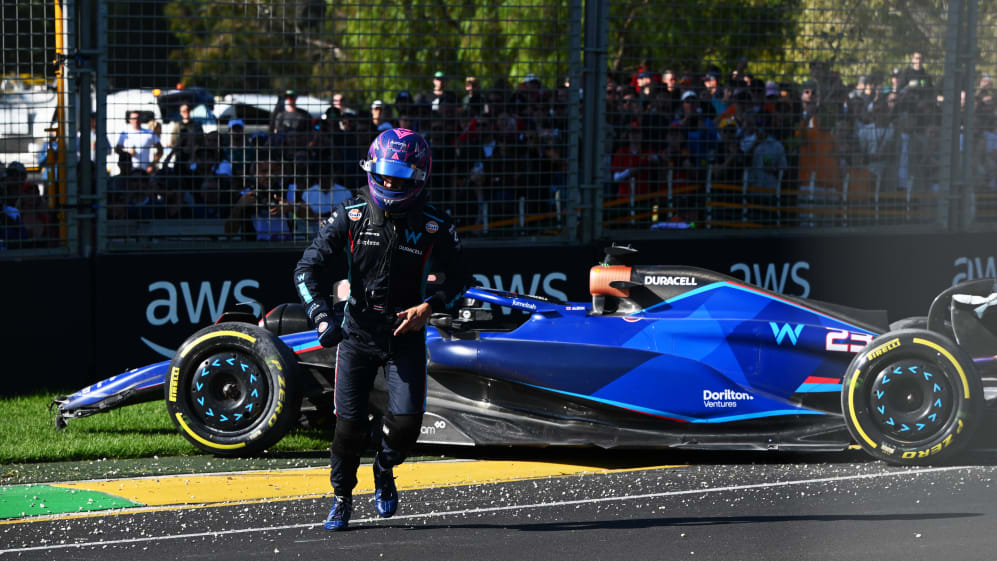 MELBOURNE, AUSTRALIA - APRIL 02: Alexander Albon of Thailand and Williams walks from his car after