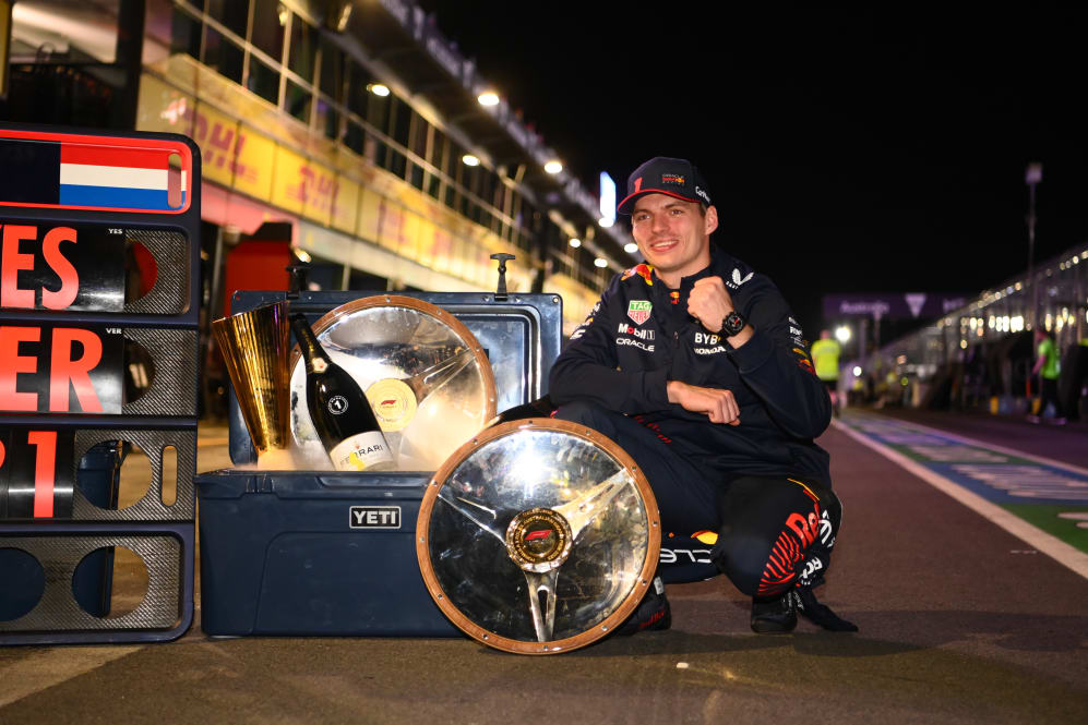 MELBOURNE, AUSTRALIA - APRIL 02: Race winner Max Verstappen of the Netherlands and Oracle Red Bull