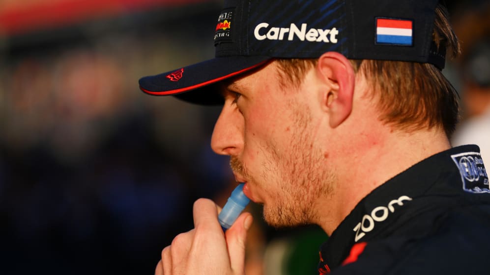 BAKU, AZERBAIJAN - APRIL 28: Second placed qualifier Max Verstappen of the Netherlands and Oracle