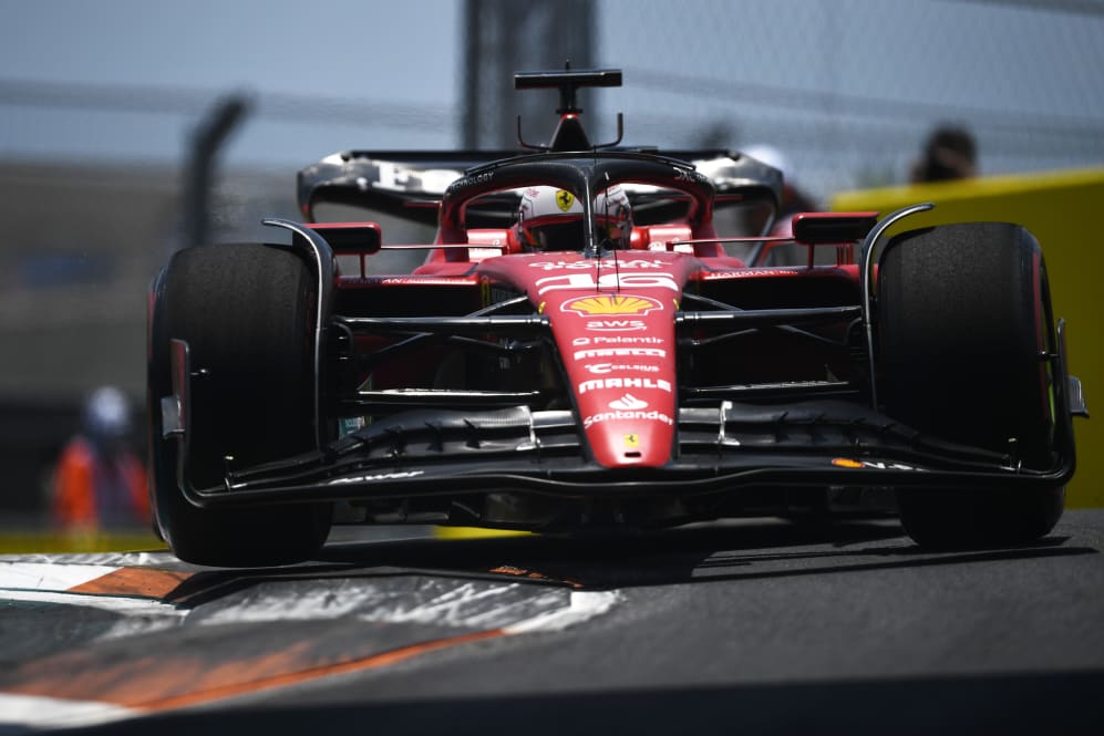 MIAMI, FLORIDA - MAY 06: Charles Leclerc of Monaco driving the (16) Ferrari SF-23 on track during