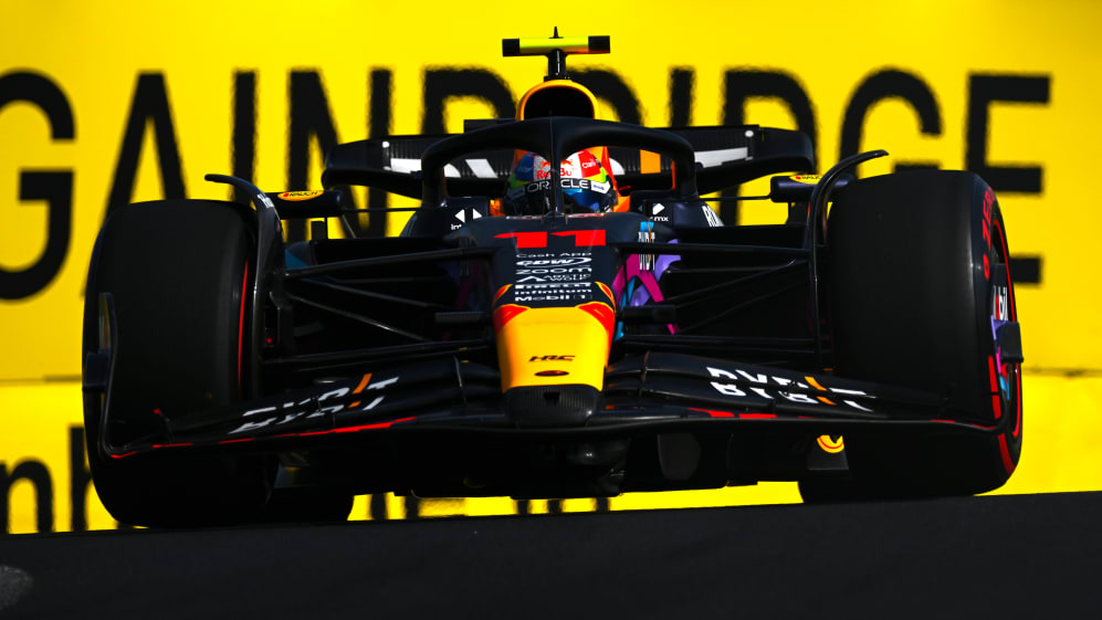 MIAMI, FLORIDA - MAY 06: Sergio Perez of Mexico driving the (11) Oracle Red Bull Racing RB19 on