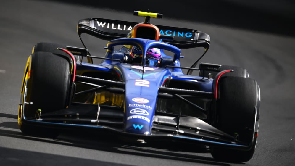 MIAMI, FLORIDA - MAY 07: Logan Sargeant of United States driving the (2) Williams FW45 Mercedes on