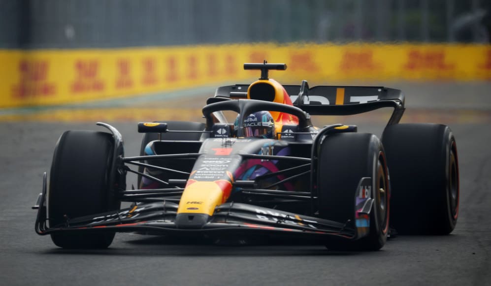 MIAMI, FLORIDA - MAY 07: Max Verstappen of the Netherlands driving the (1) Oracle Red Bull Racing